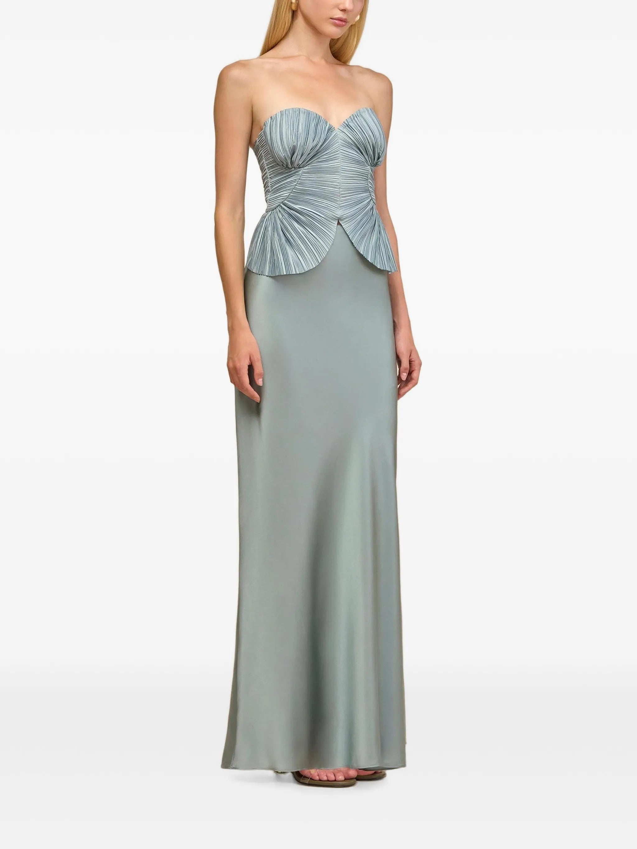 Chantel bias-cut satin maxi skirt