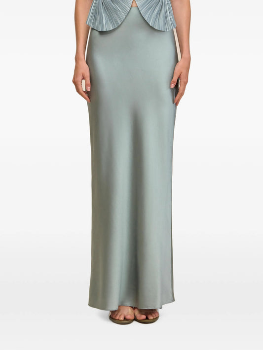Chantel bias-cut satin maxi skirt