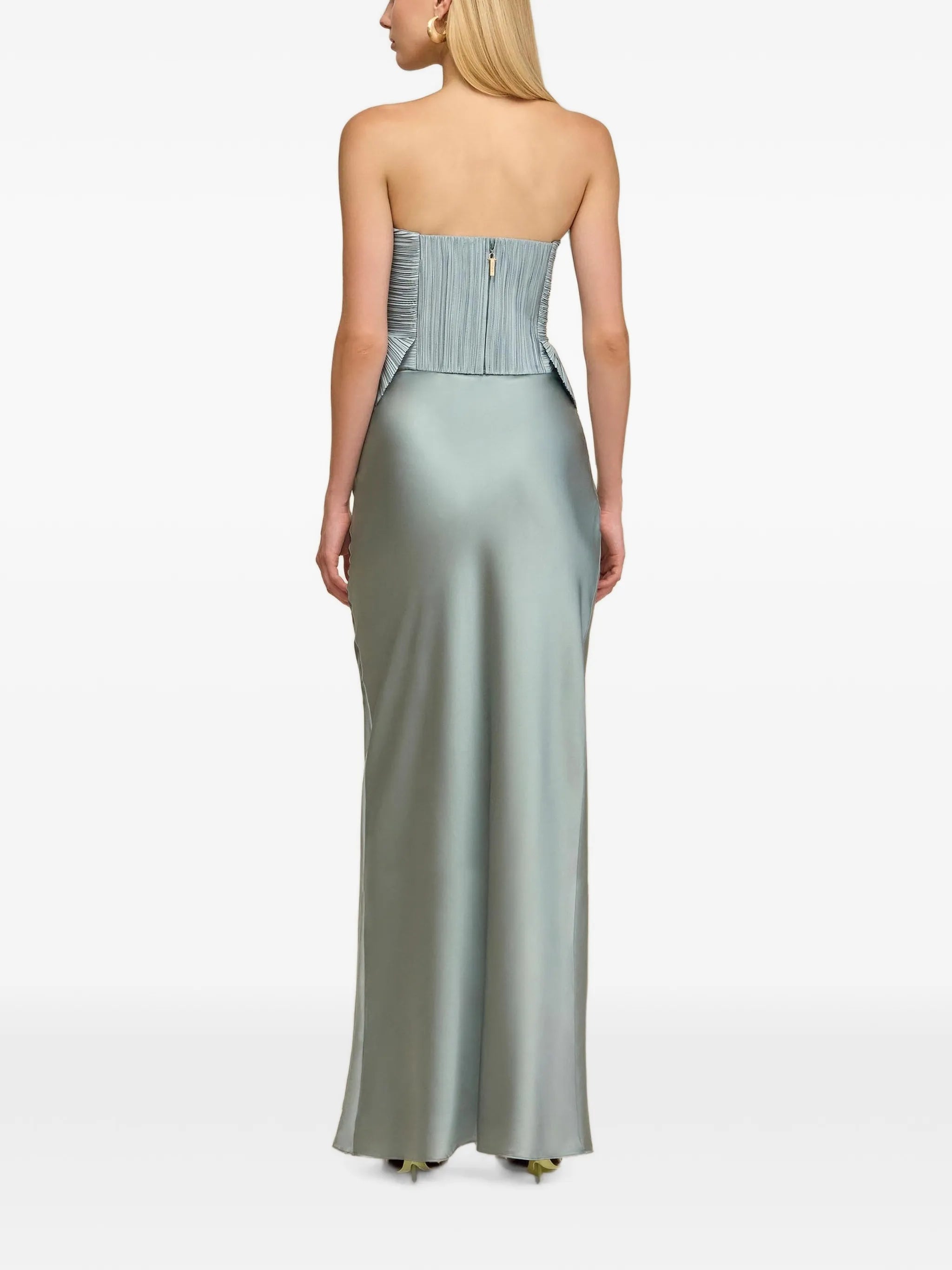 Chantel bias-cut satin maxi skirt