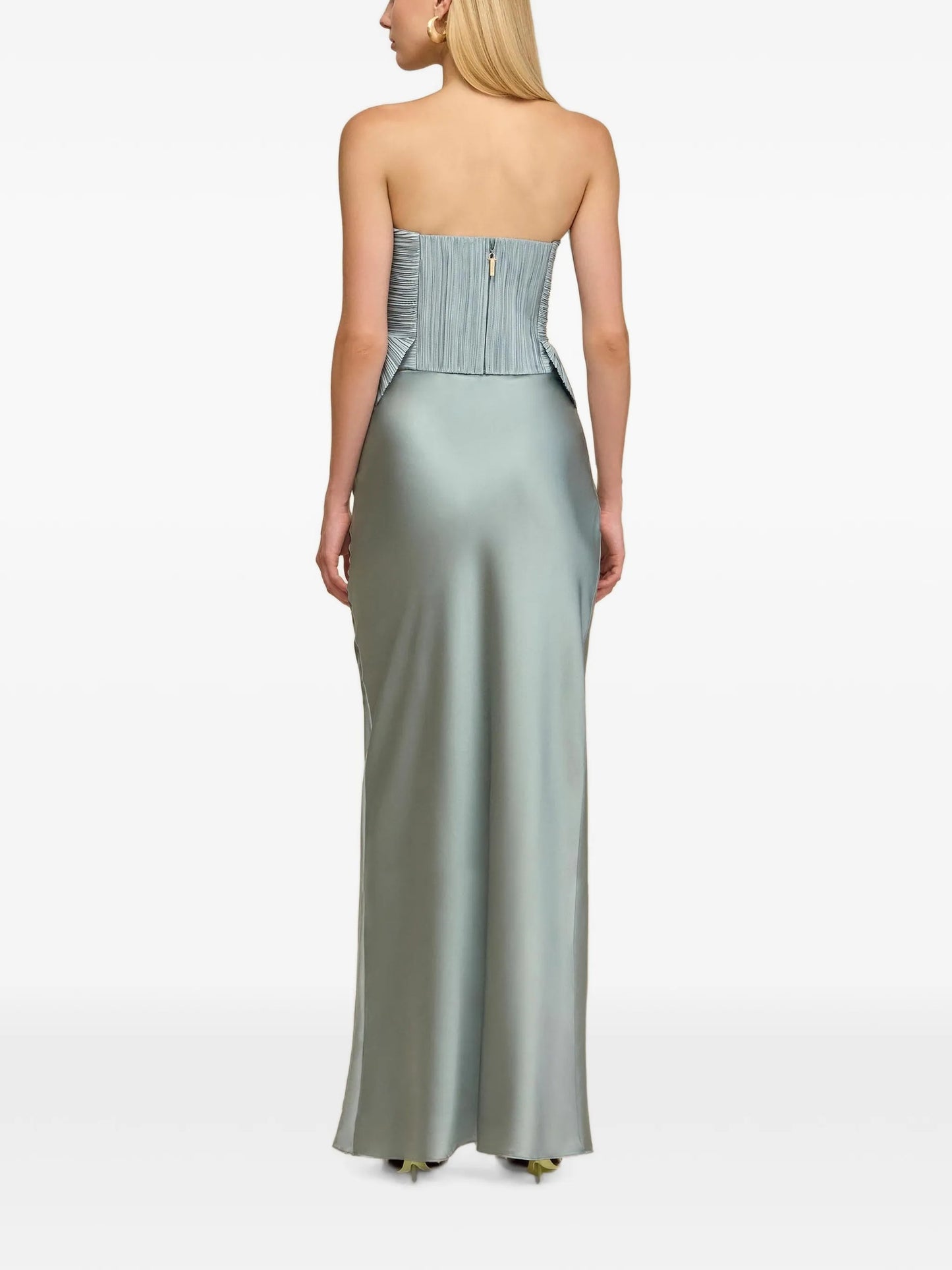 Chantel bias-cut satin maxi skirt
