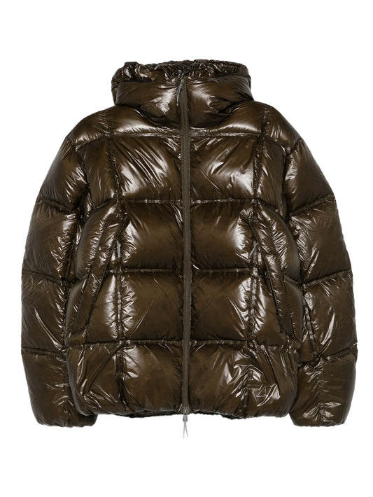 hooded quilted jacket