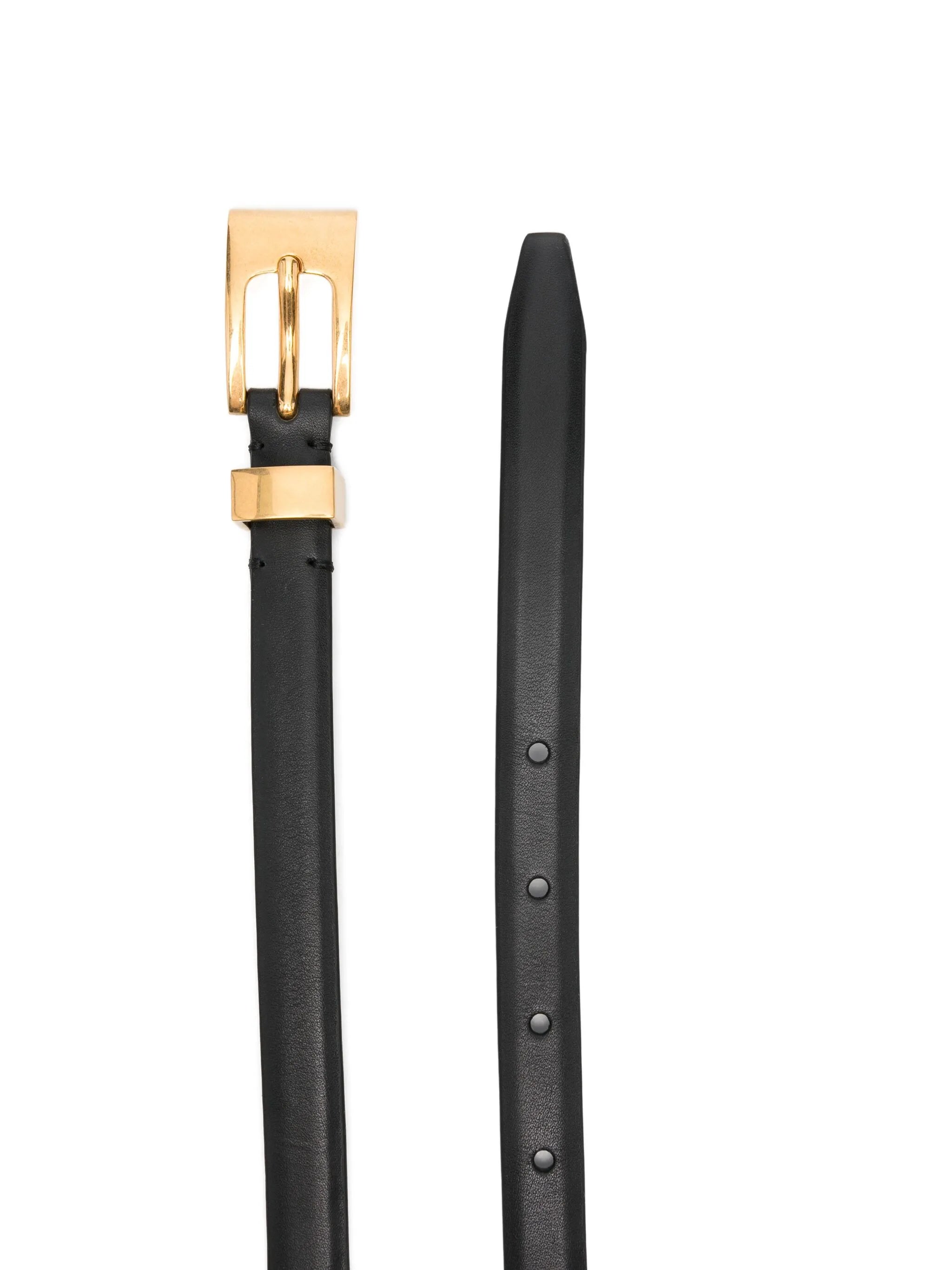Downtown buckled leather belt