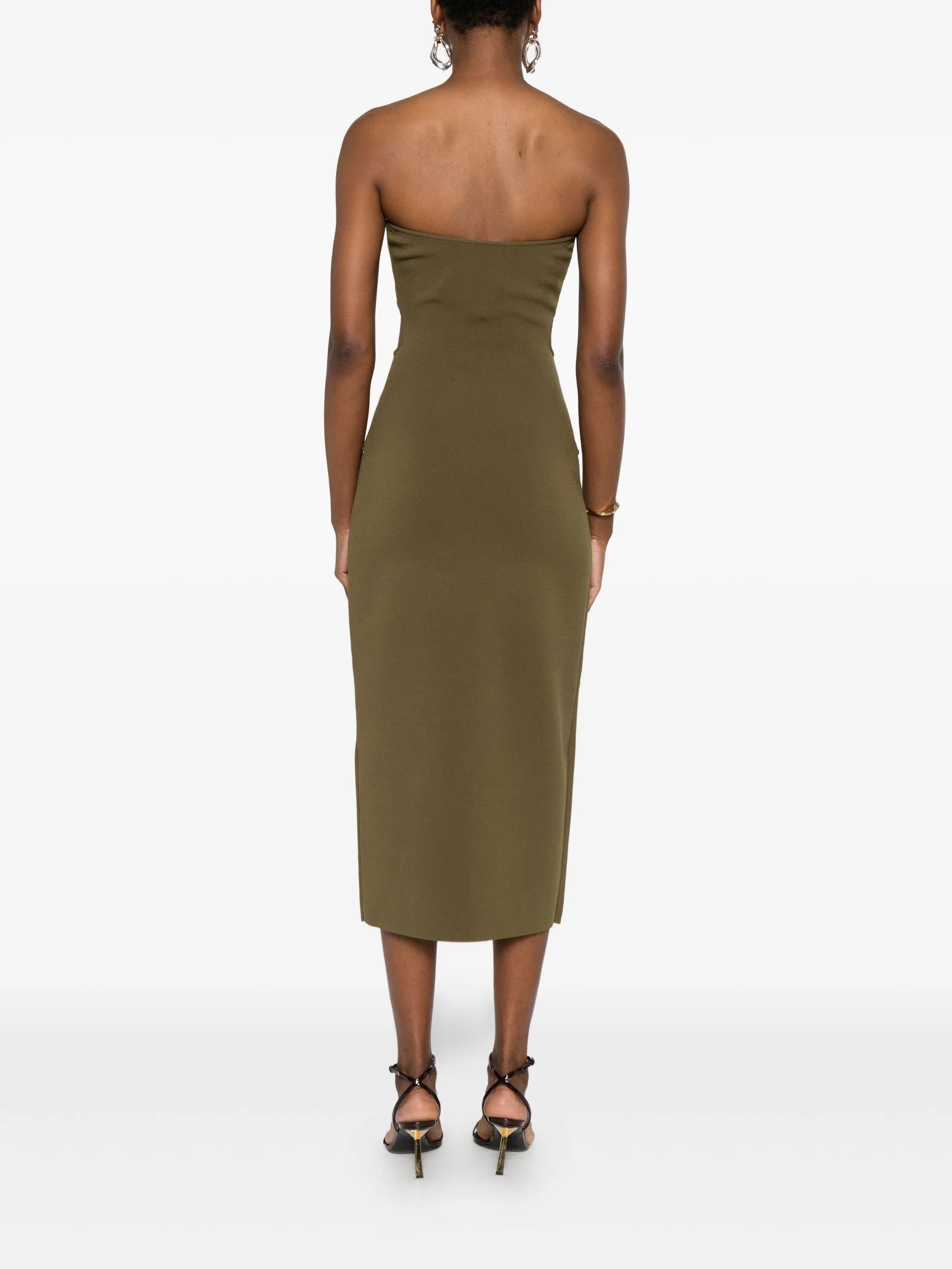 sleeveless midi dress