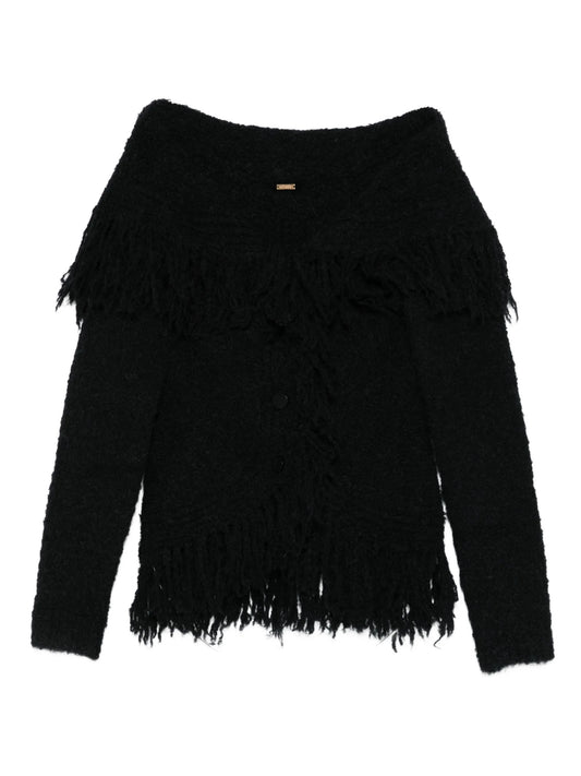 Michelle fringe-trimmed cardigan