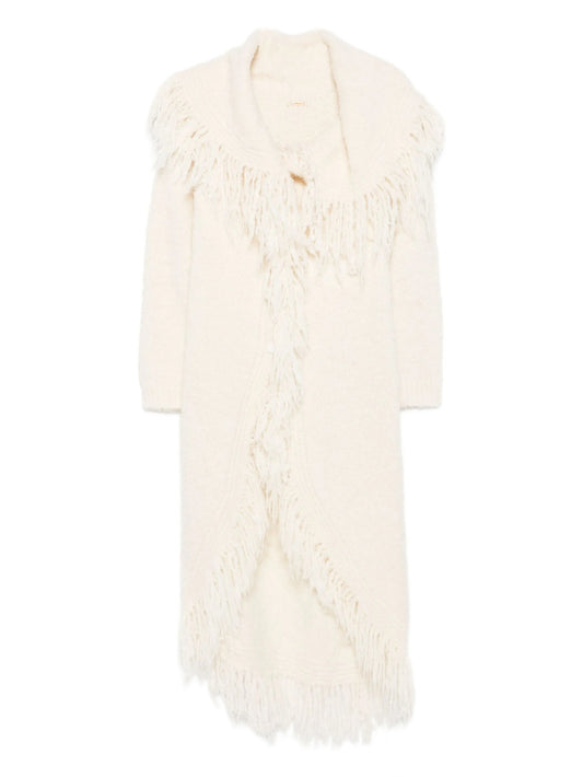 Victoria fringe-trimmed coat