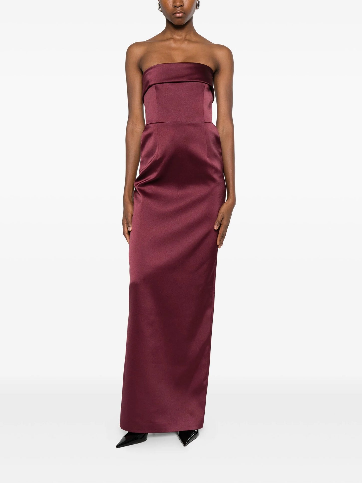 Rhea strapless midi dress