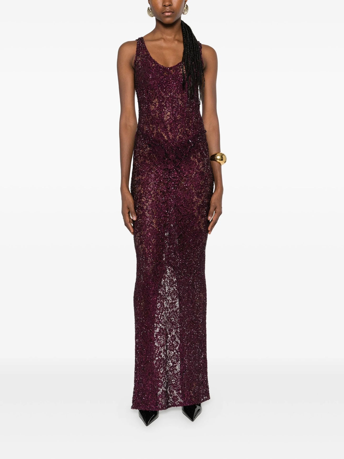 Aela sequin-embellished maxi dress