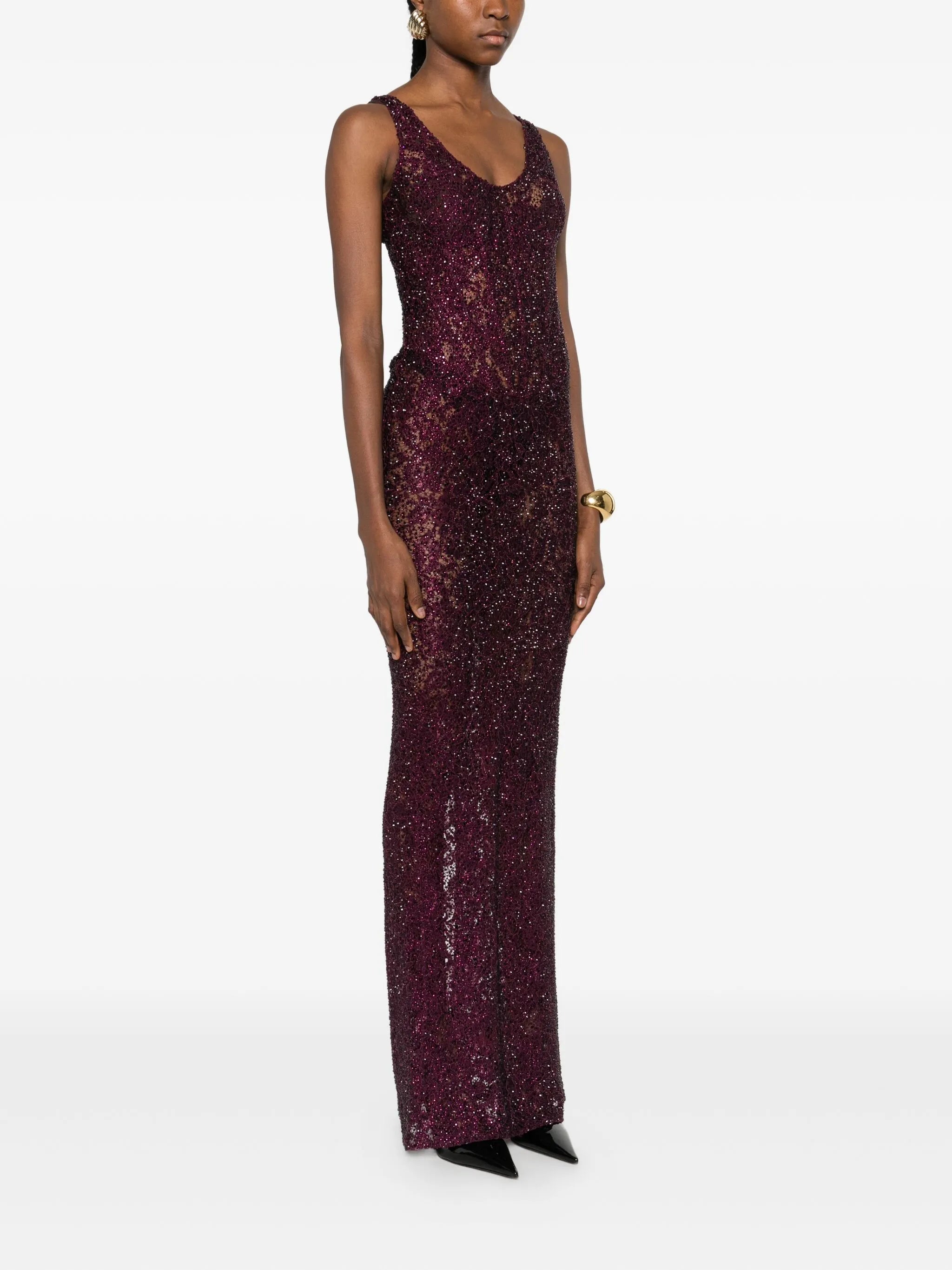 Aela sequin-embellished maxi dress