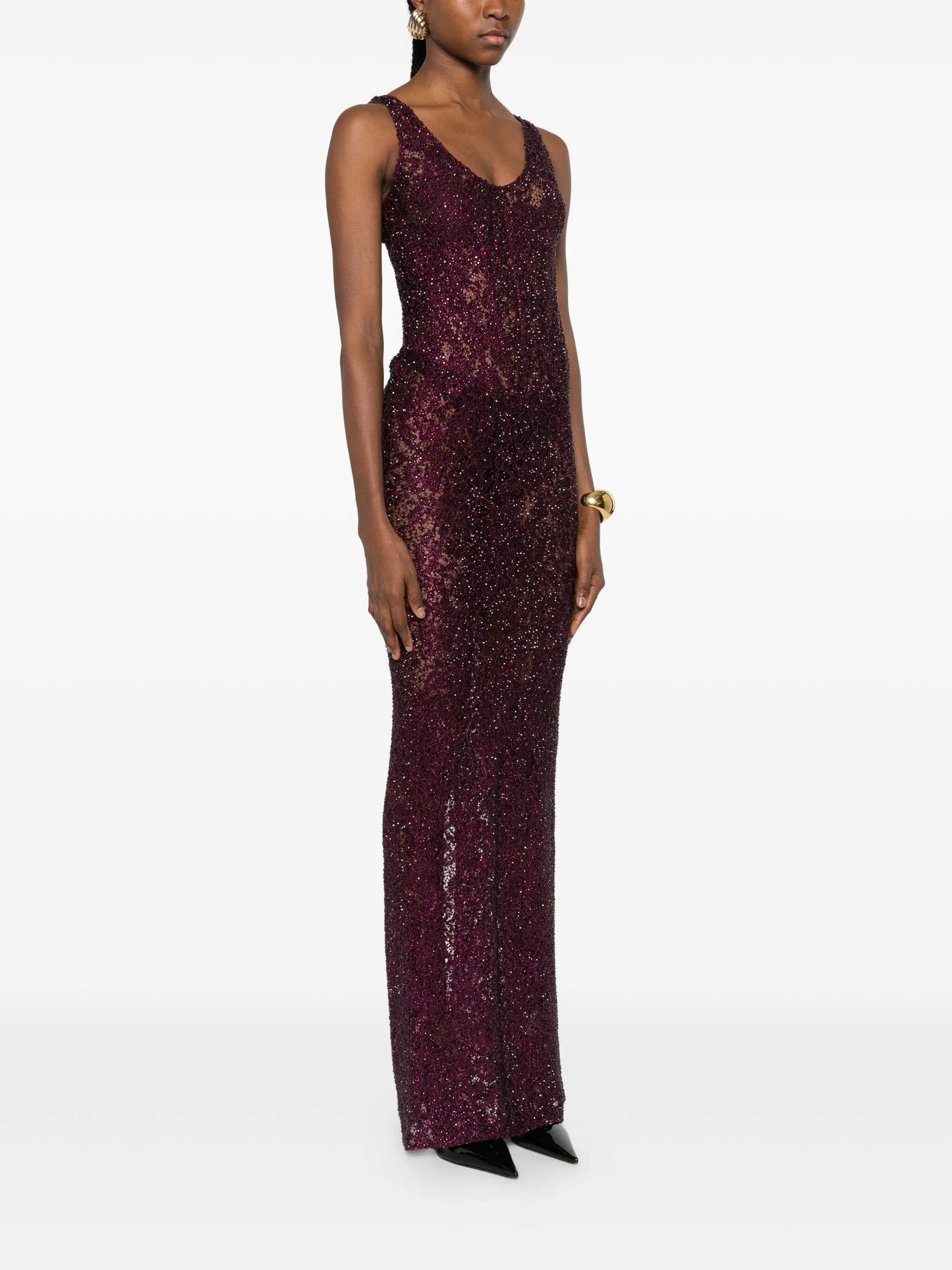 Aela sequin-embellished maxi dress