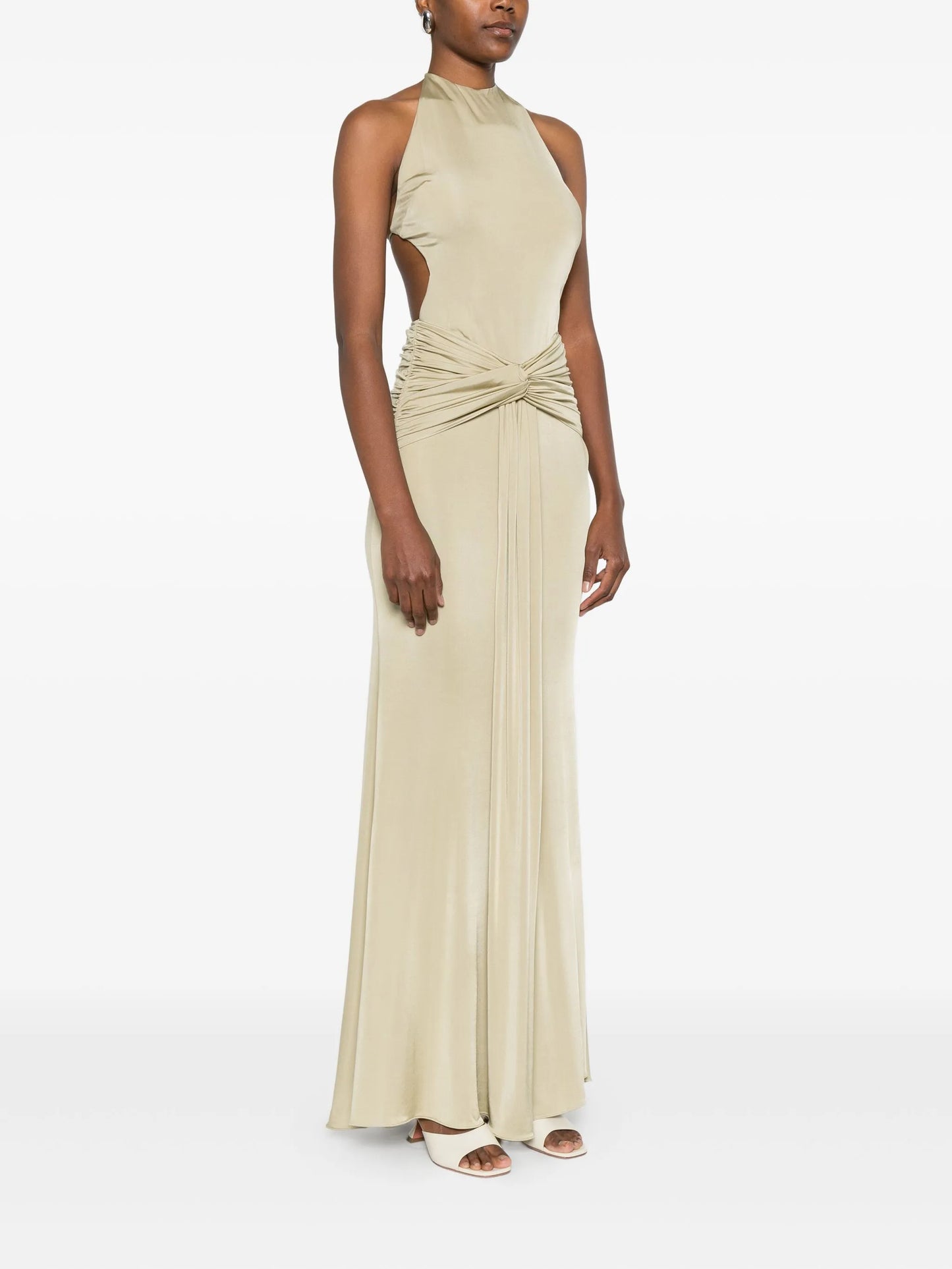 Euphorie gathered-detail gown