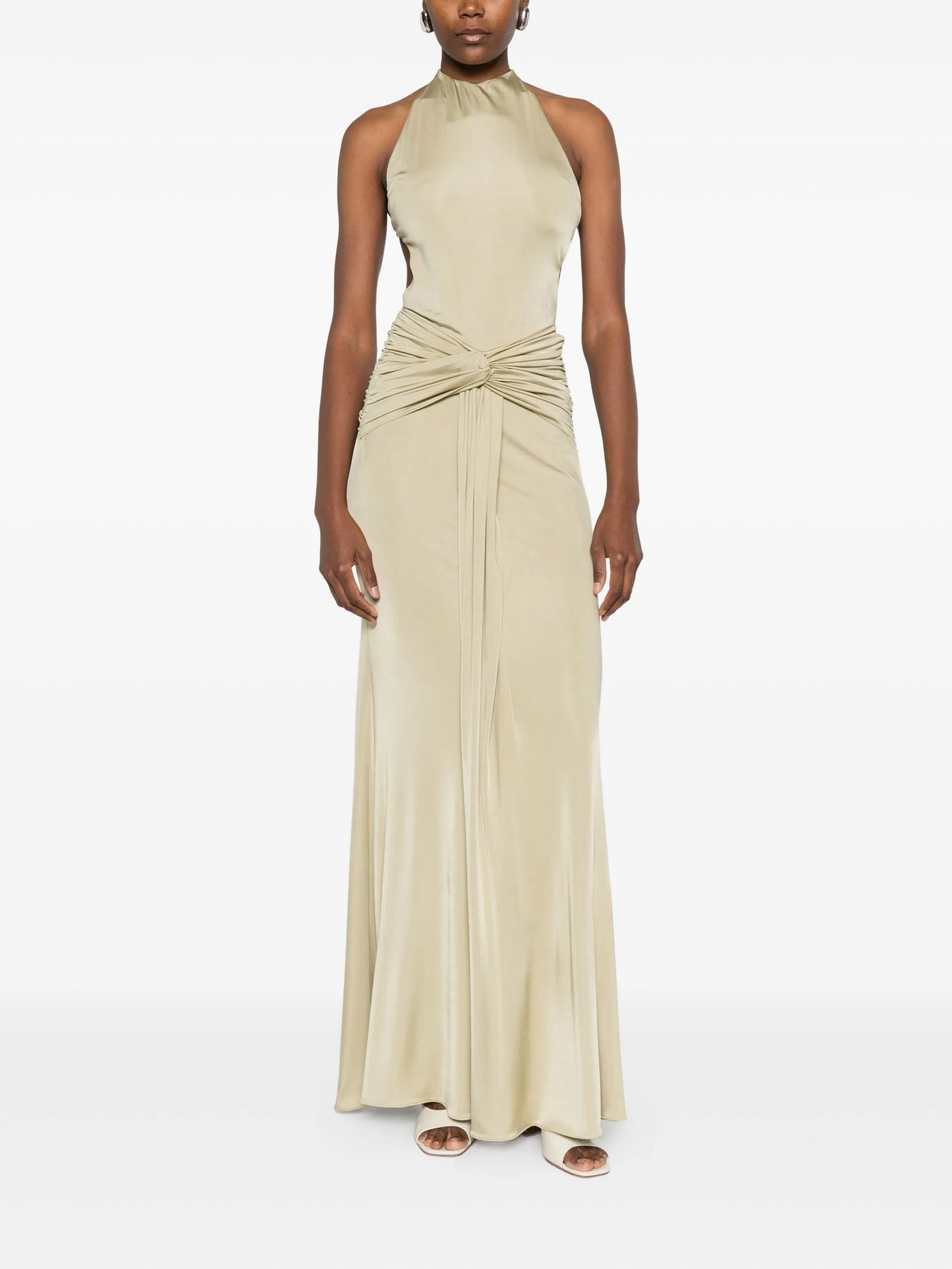 Euphorie gathered-detail gown