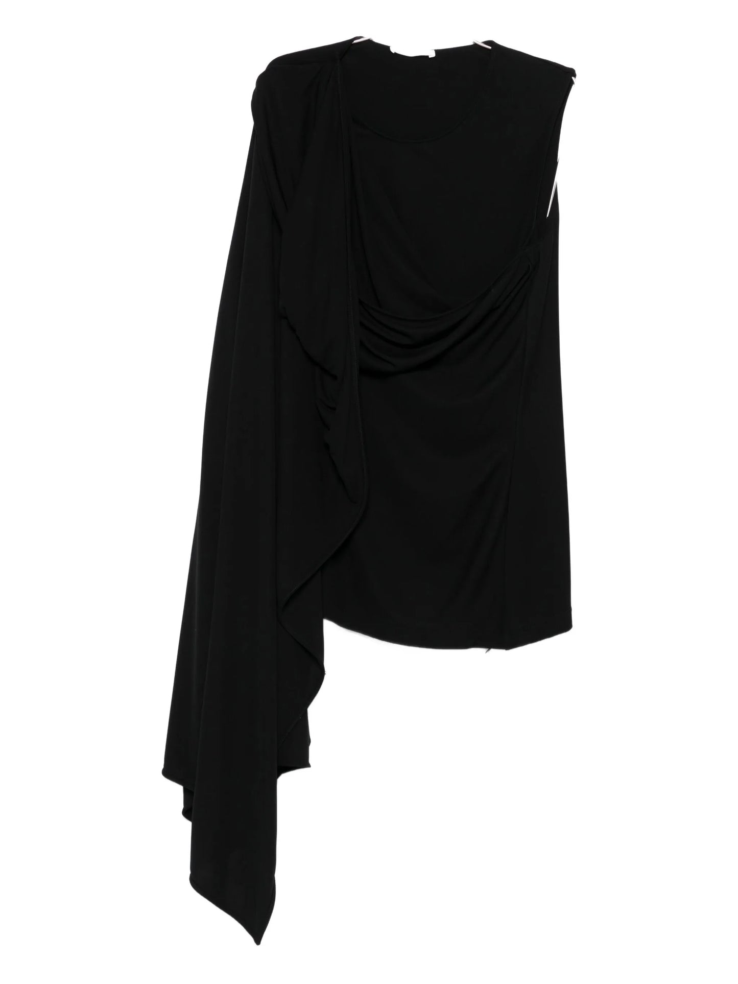 Isadra draped one-shoulder top
