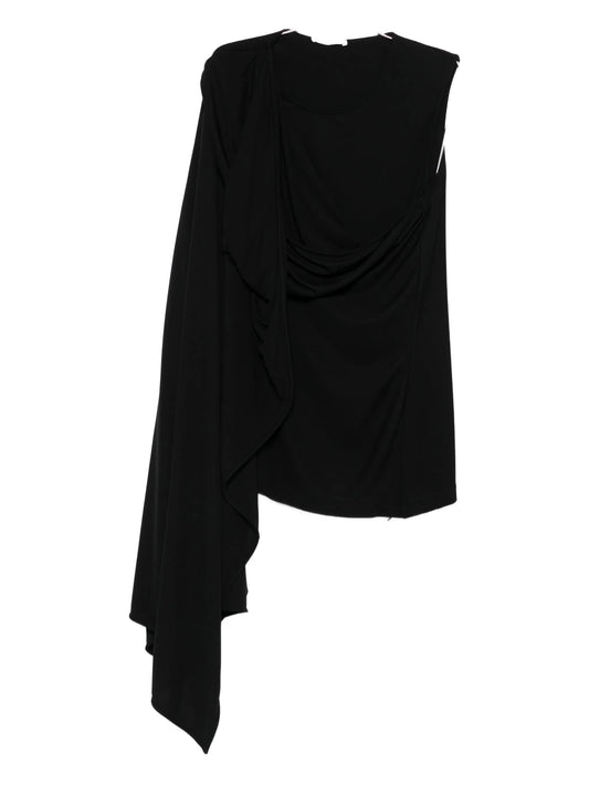 Isadra draped one-shoulder top