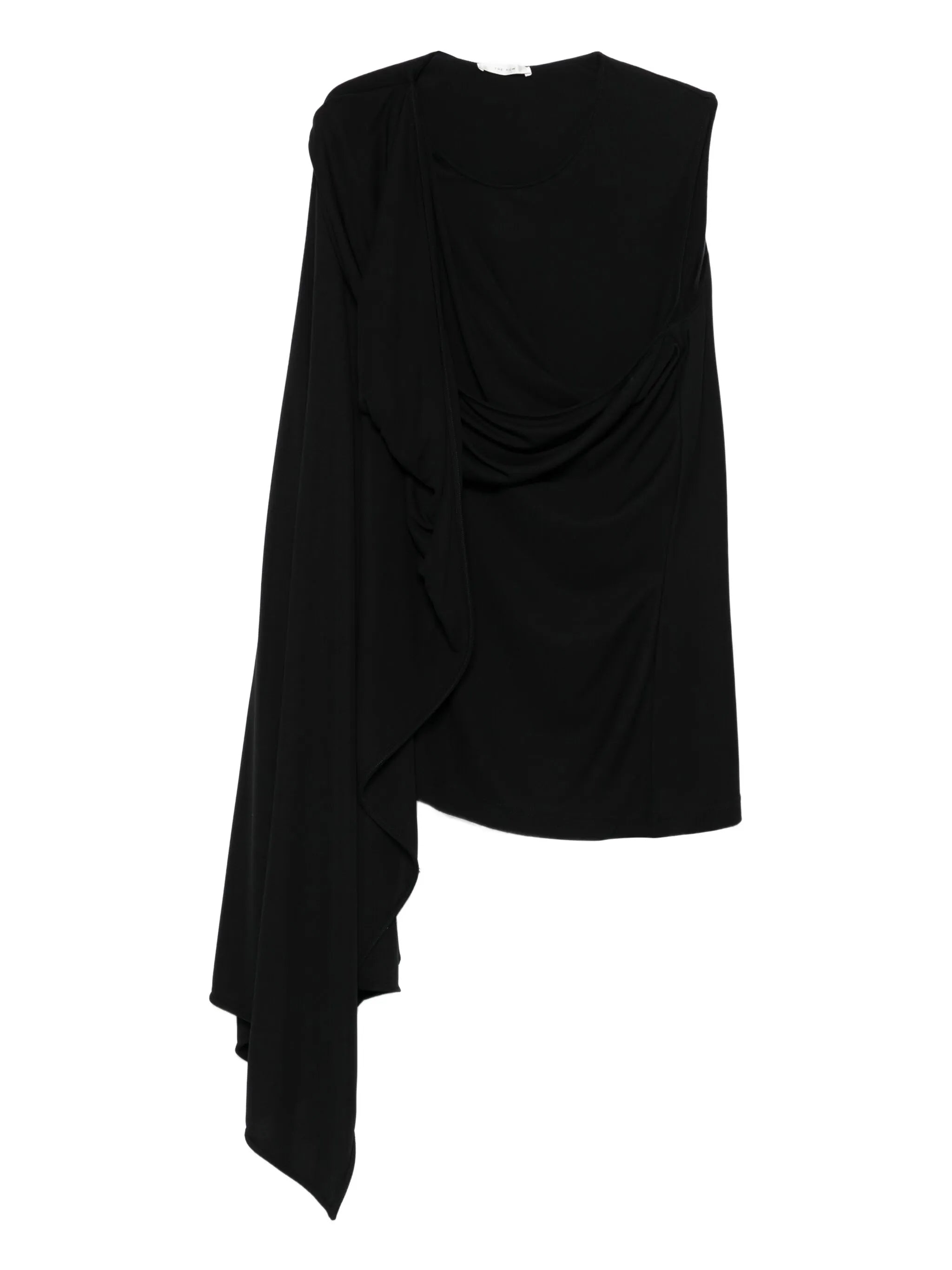 Isadra draped one-shoulder top
