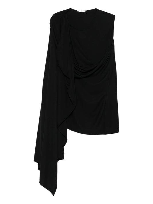 Isadra draped one-shoulder top