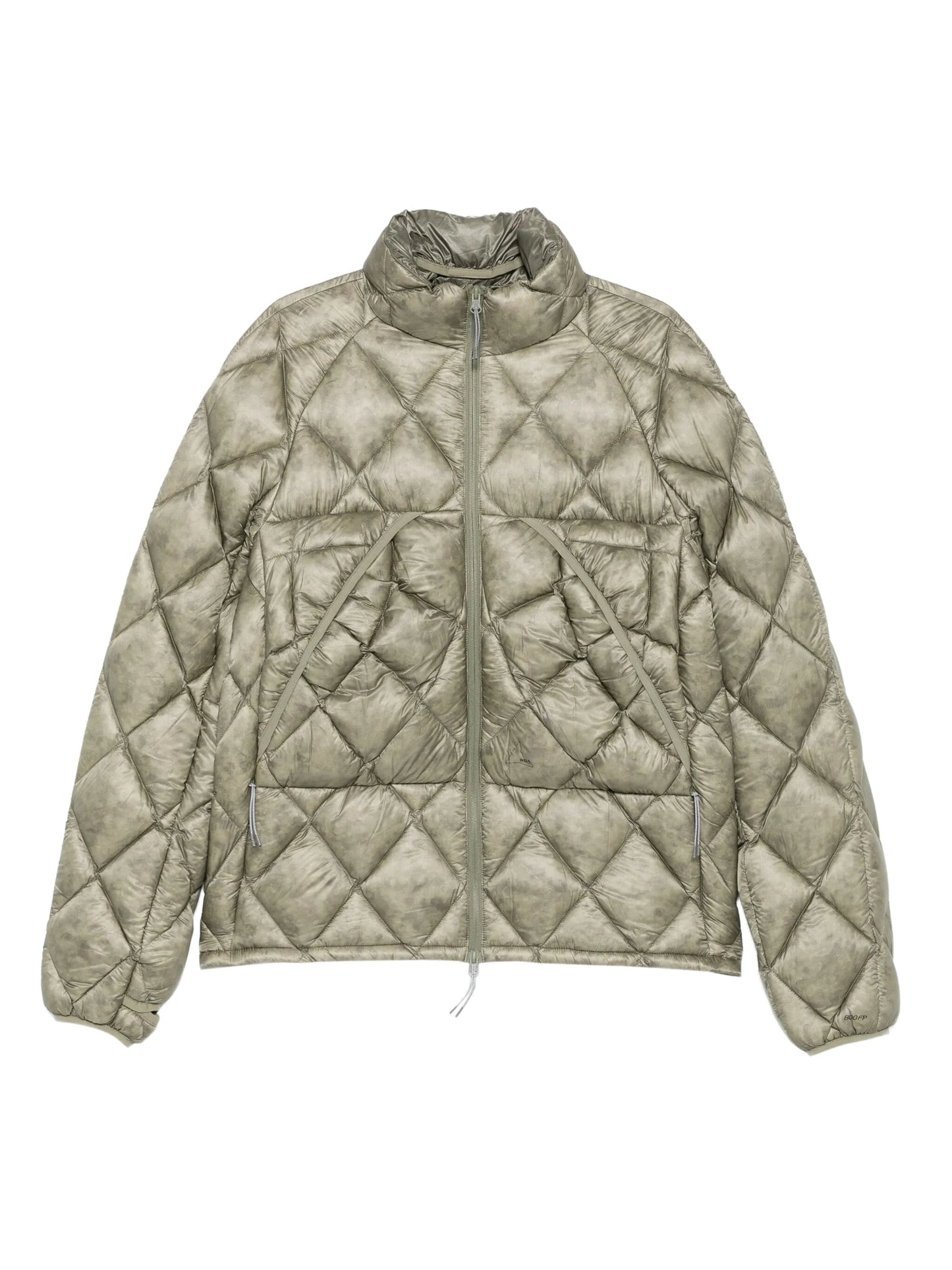 diamond-quilted hooded jacket