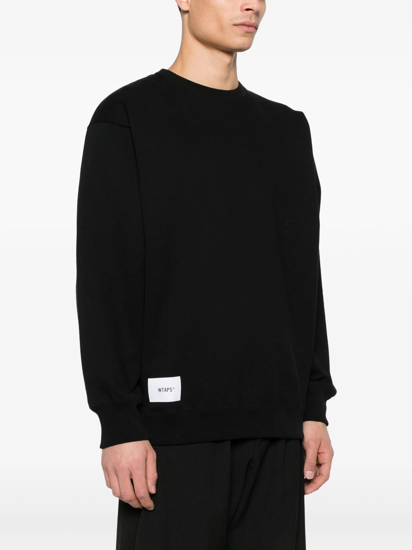 logo-patch crew-neck sweatshirt