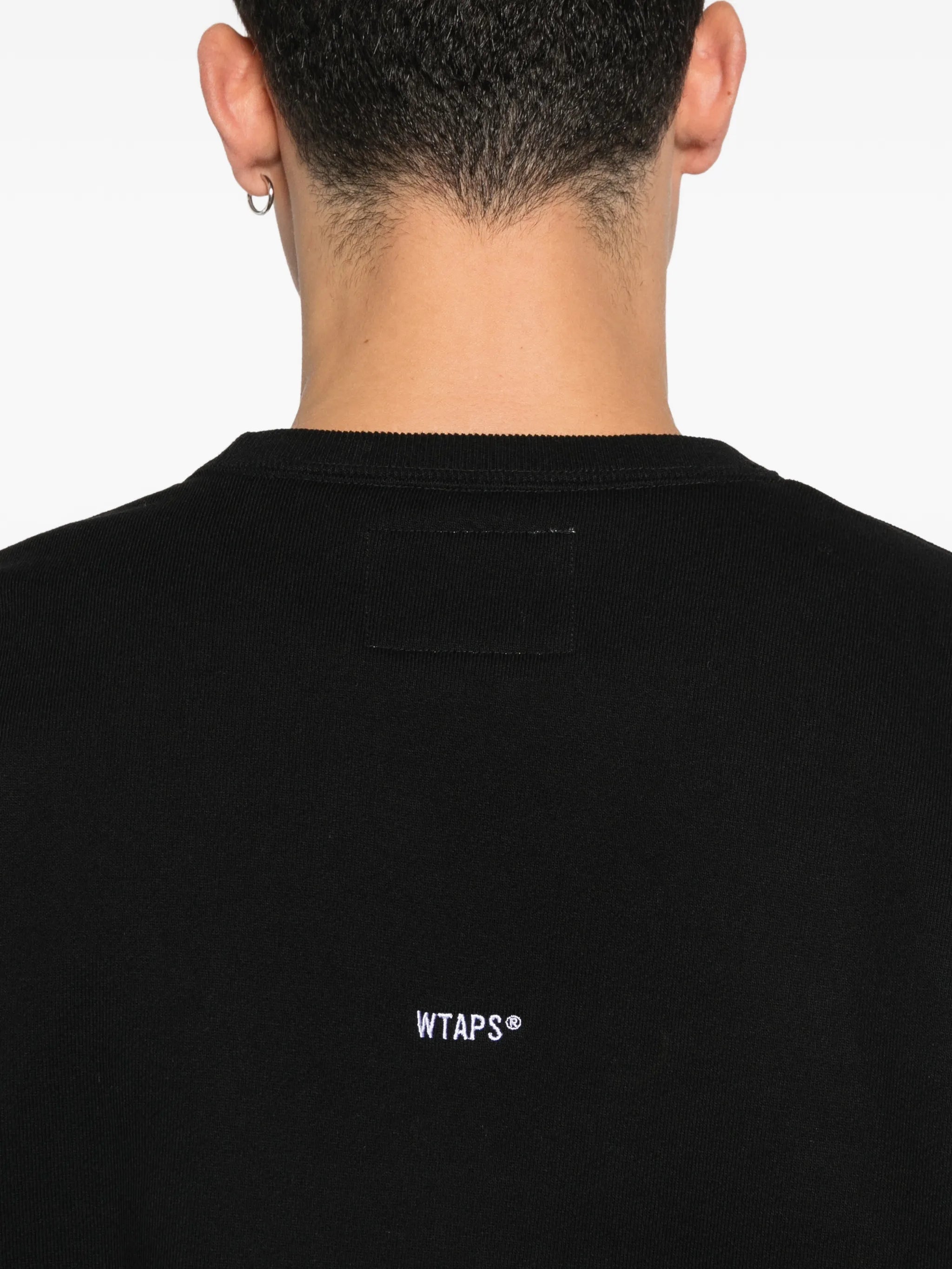 logo-patch crew-neck sweatshirt