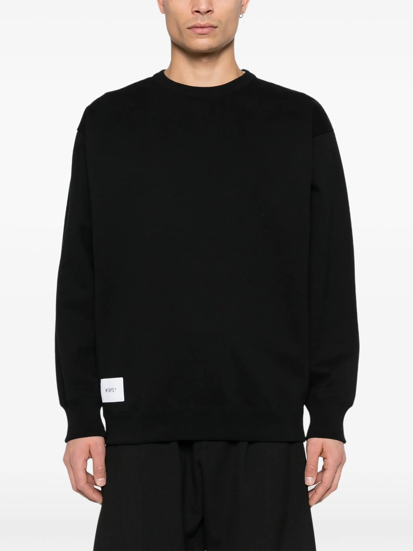 logo-patch crew-neck sweatshirt