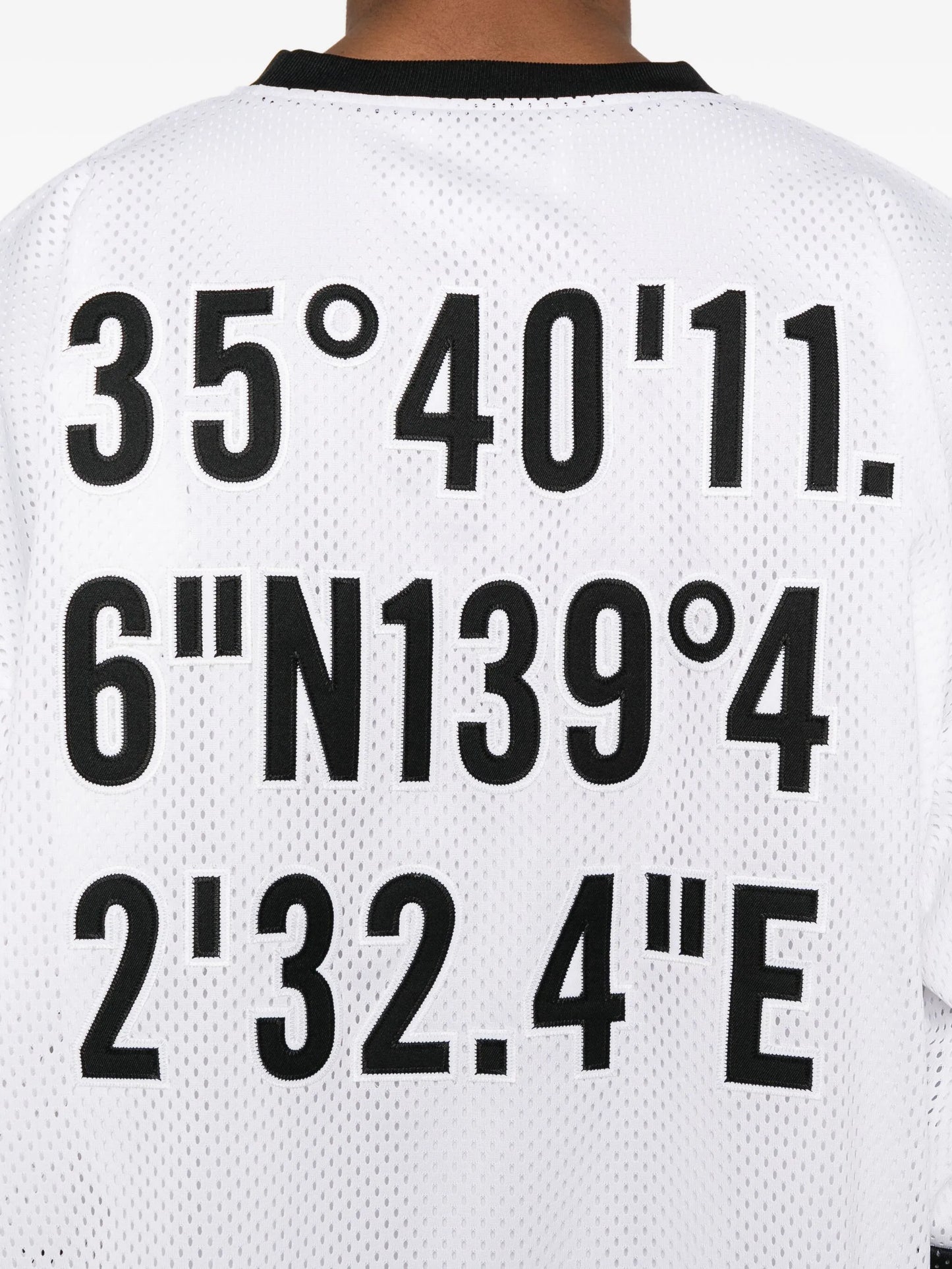 Netminder logo striped-detail T-shirt