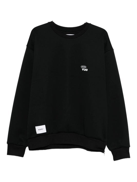 raised-logo sweatshirt