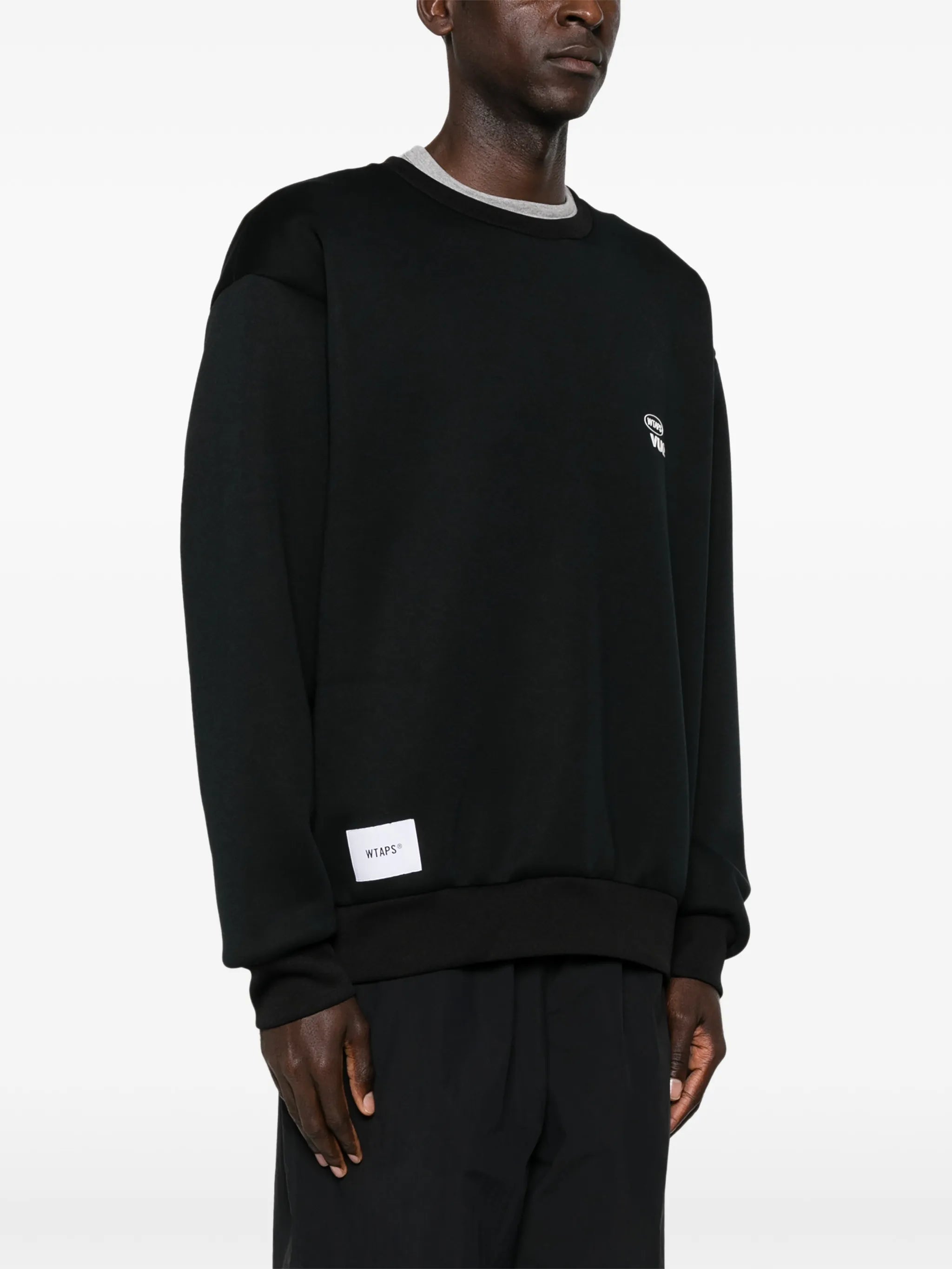 raised-logo sweatshirt