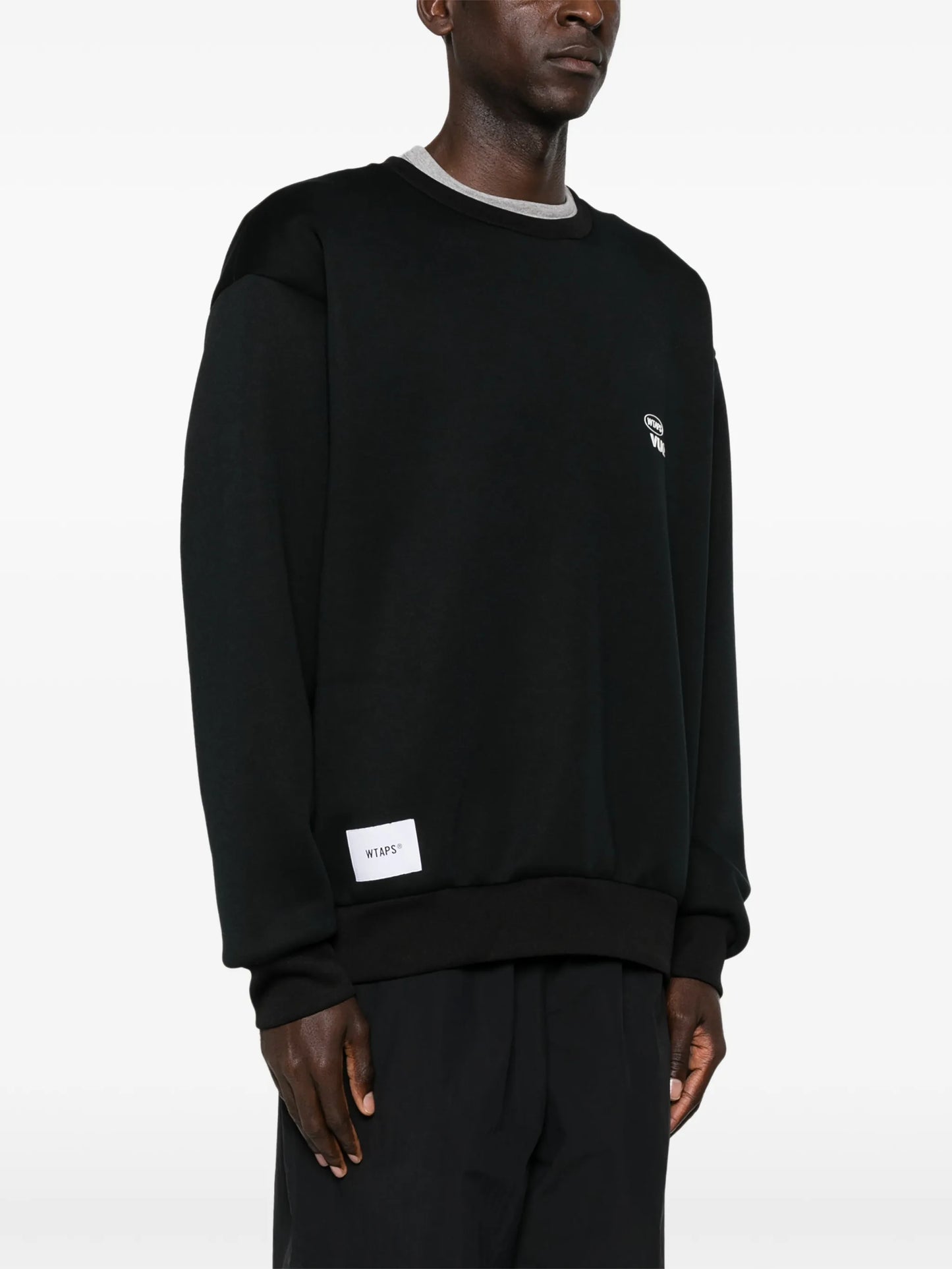 raised-logo sweatshirt