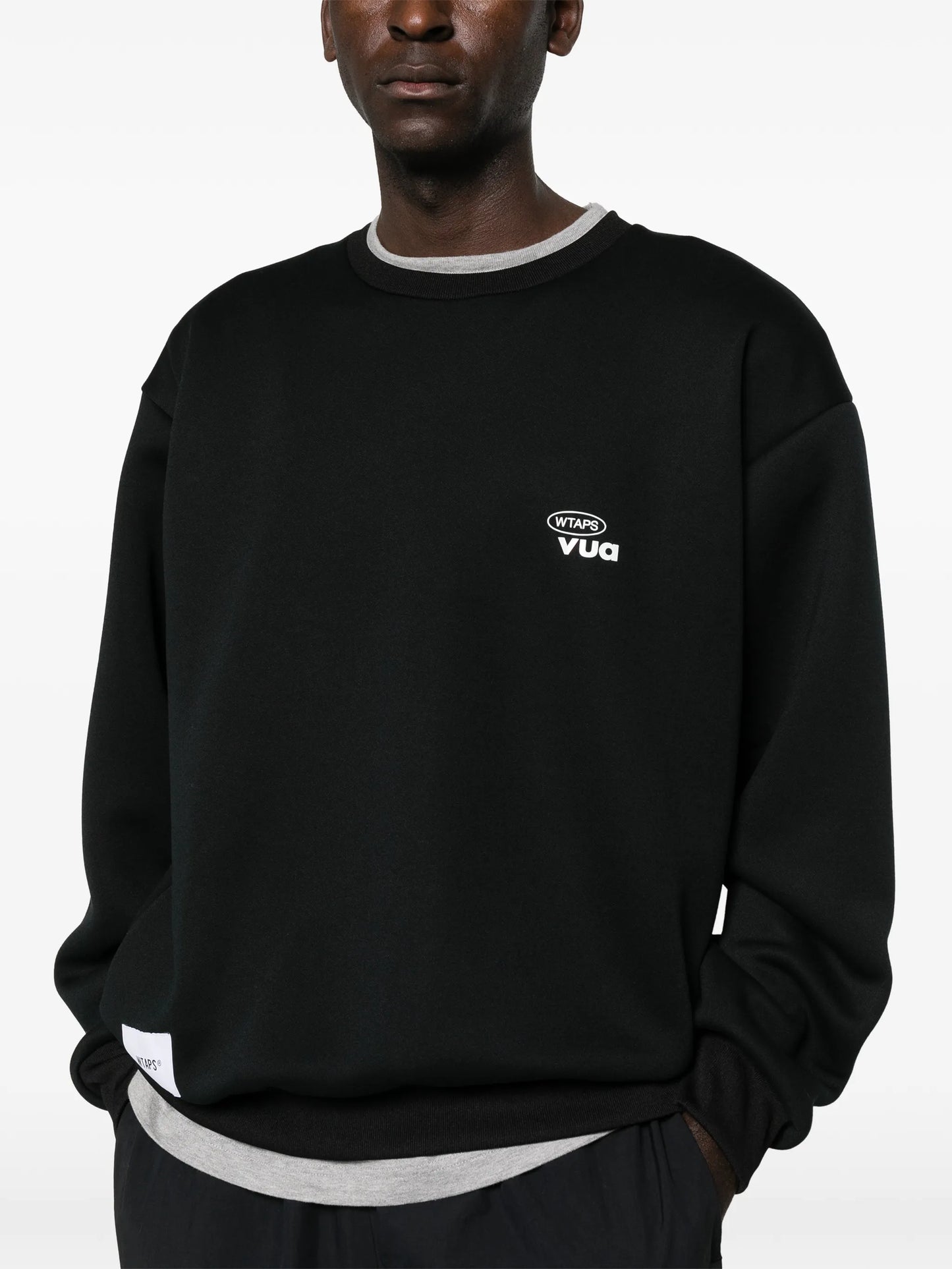 raised-logo sweatshirt