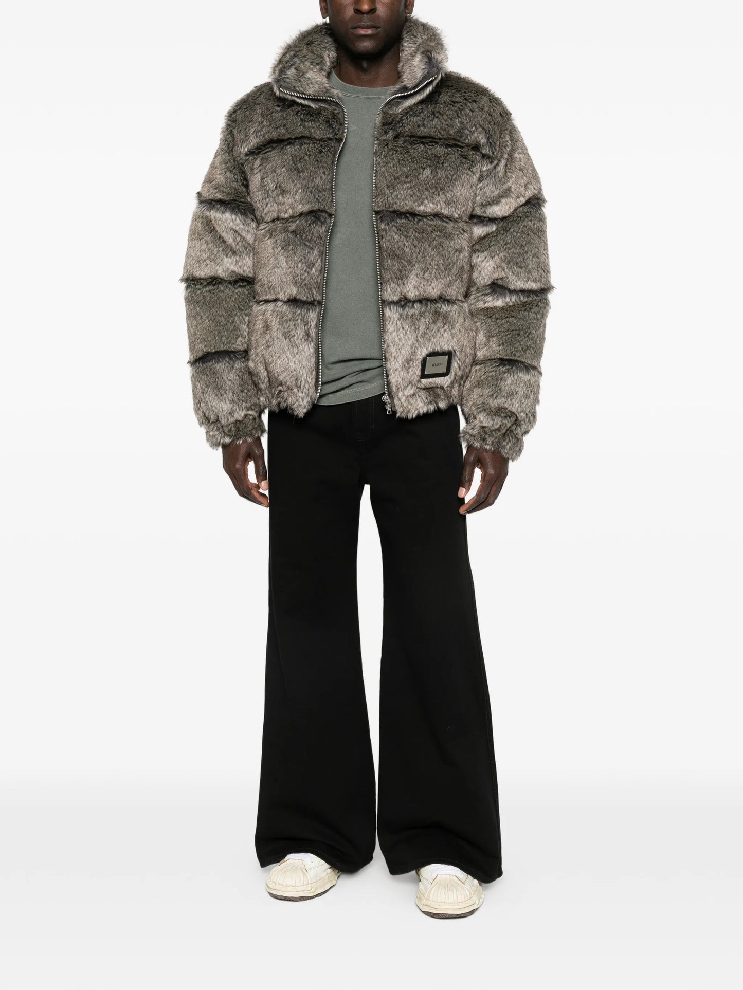 faux-fur bomber jacket