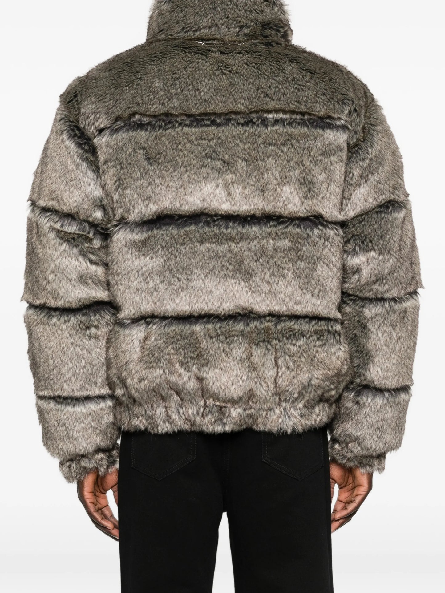 faux-fur bomber jacket