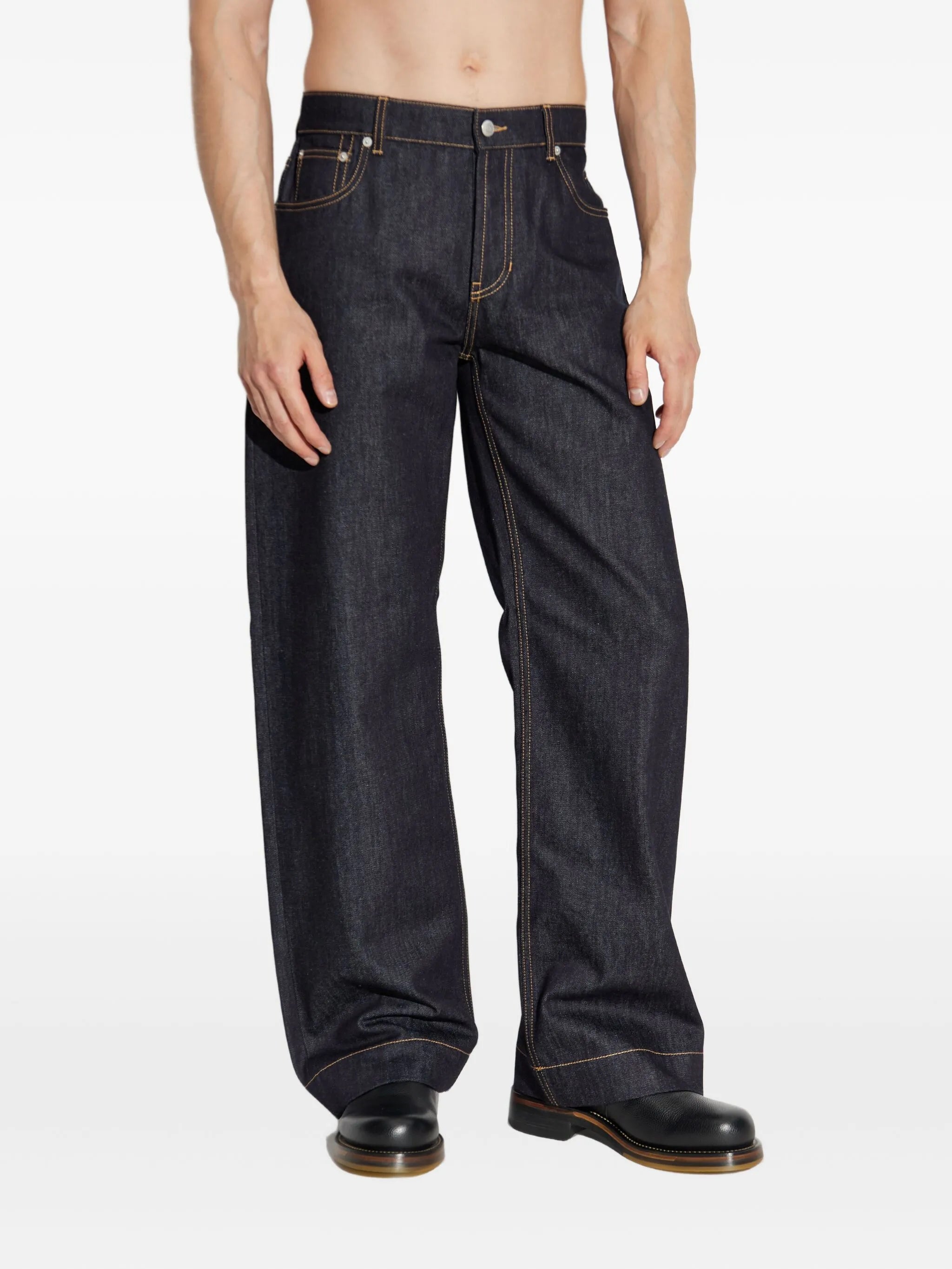 logo-patch jeans