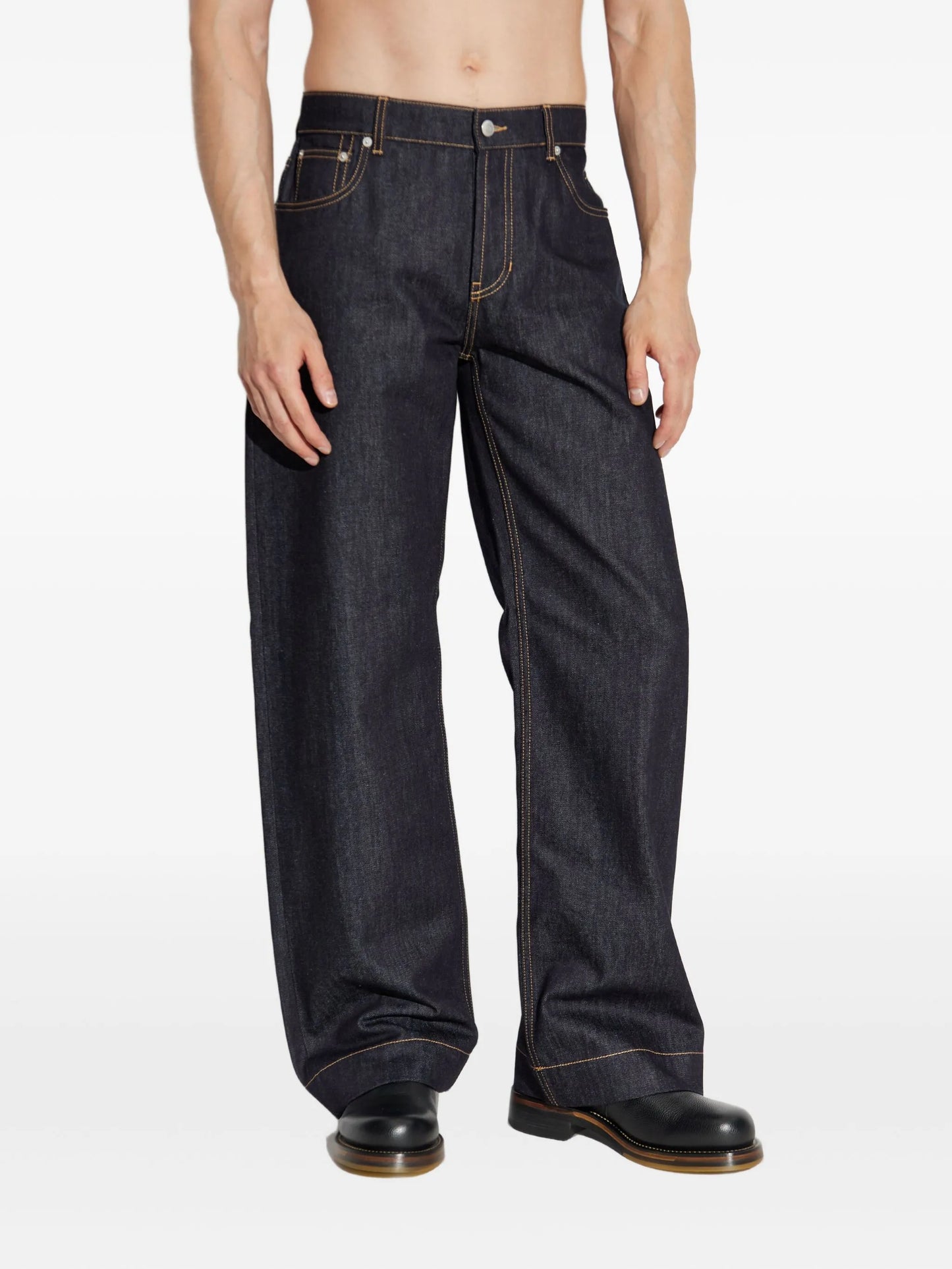 logo-patch jeans