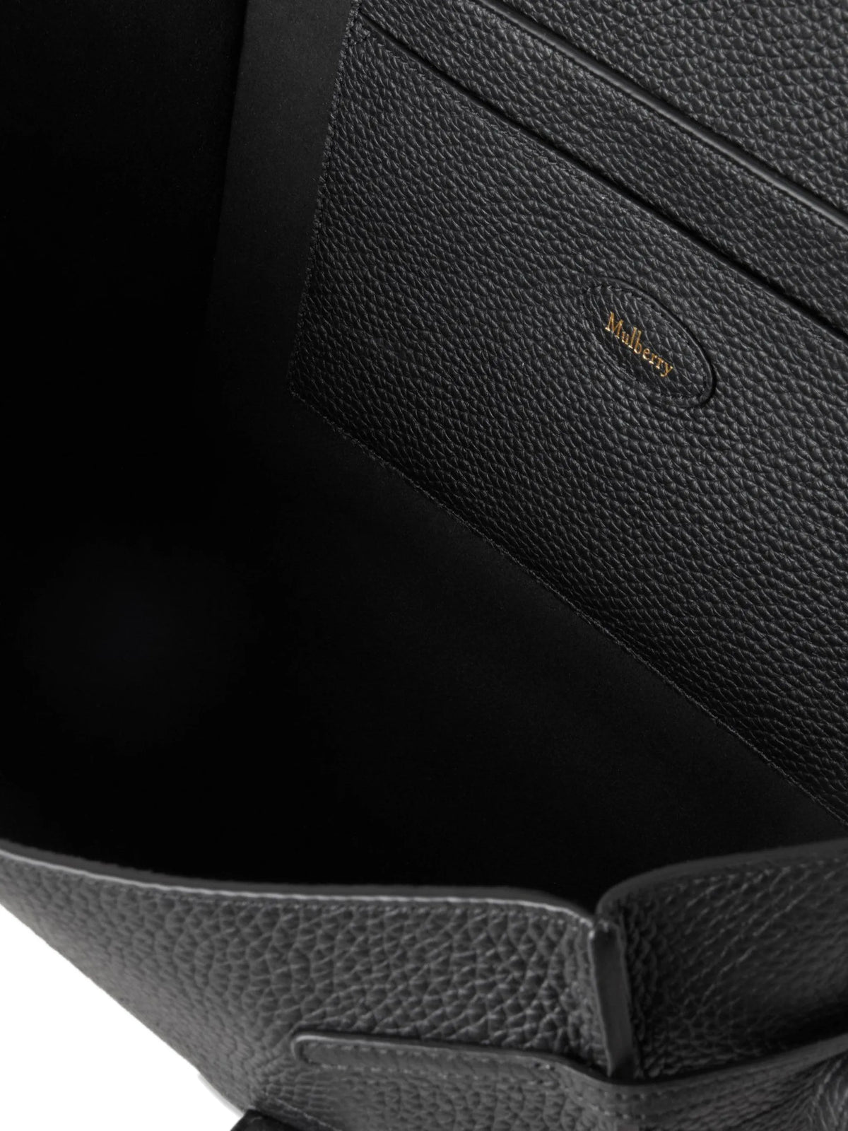 small soft Bayswater bag in black heavy grain