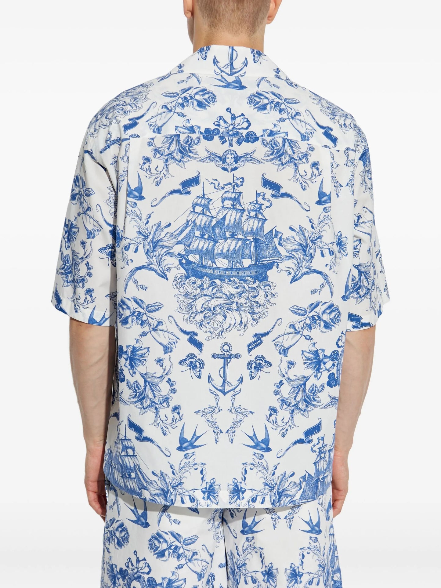 floral-print short-sleeve shirt