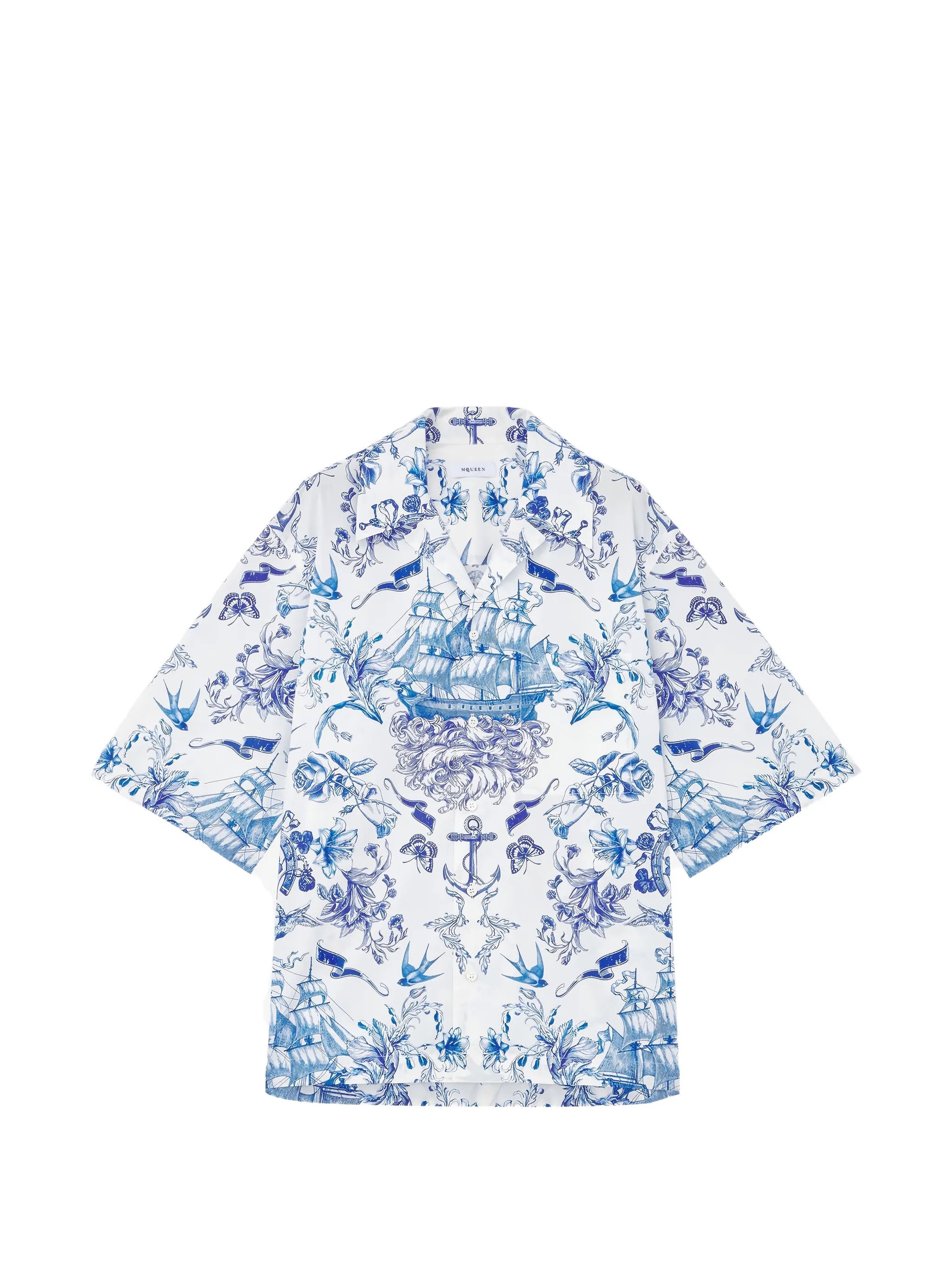 floral-print short-sleeve shirt