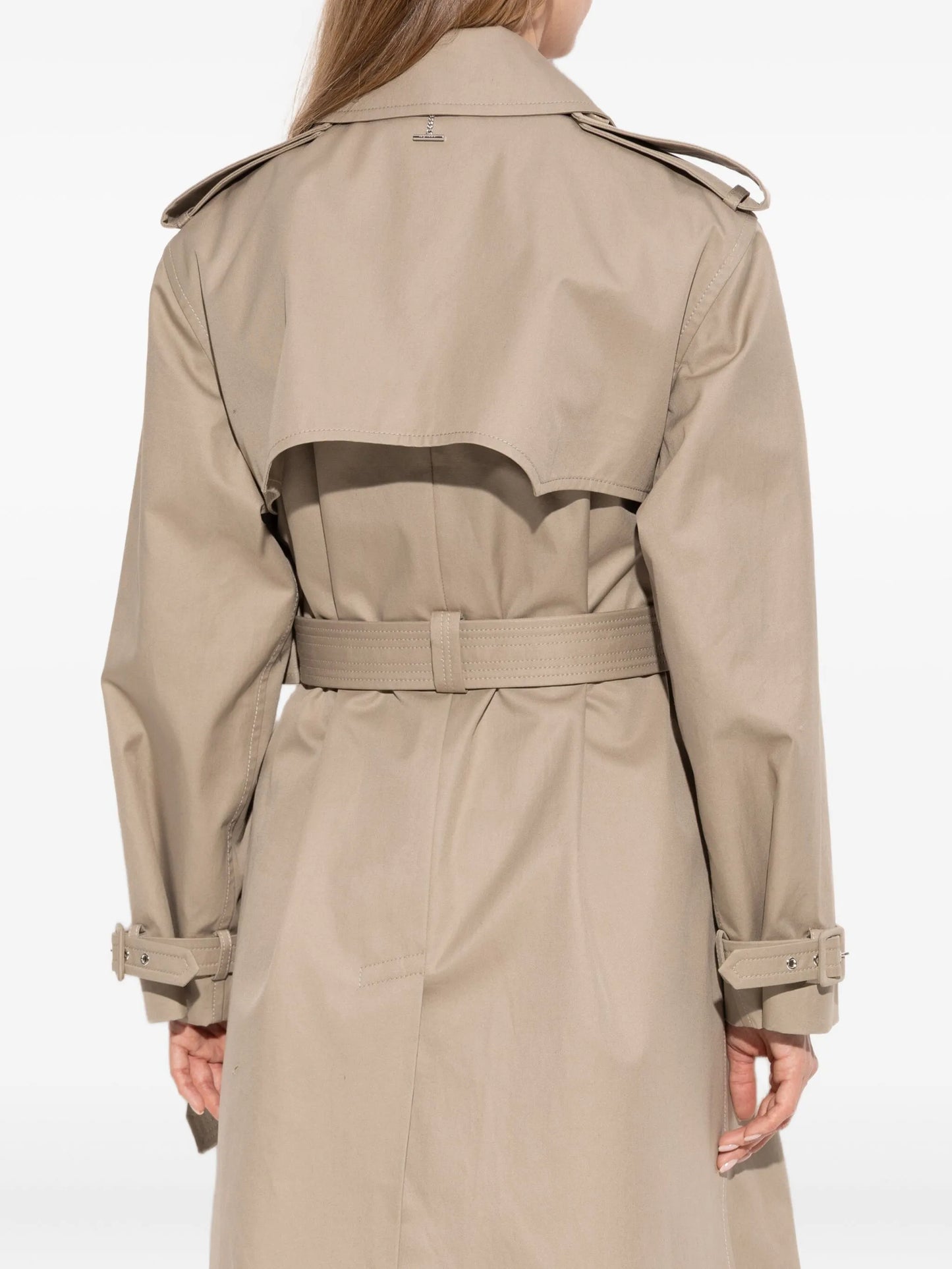 double-breasted trench coat