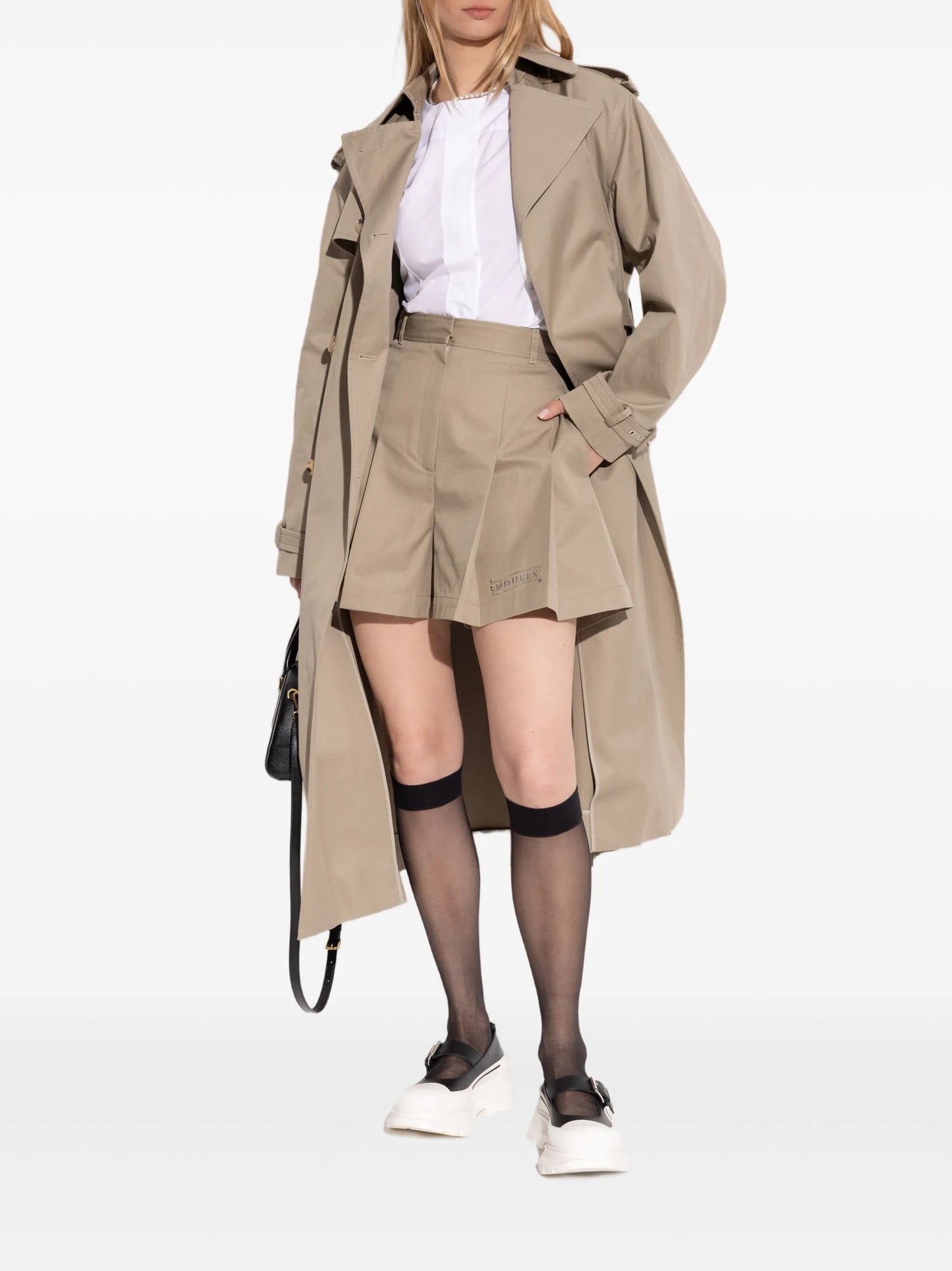 double-breasted trench coat