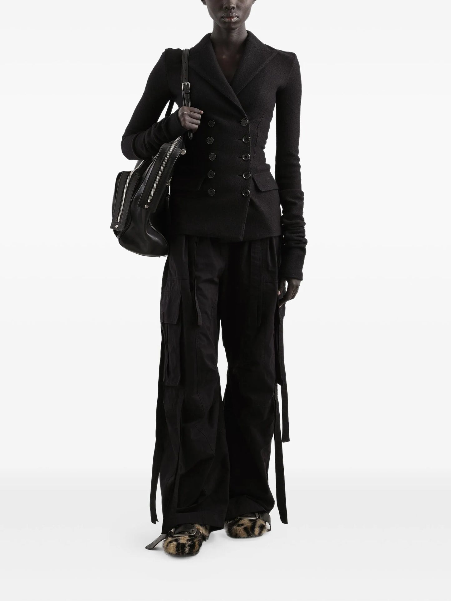 double-breasted fitted jacket