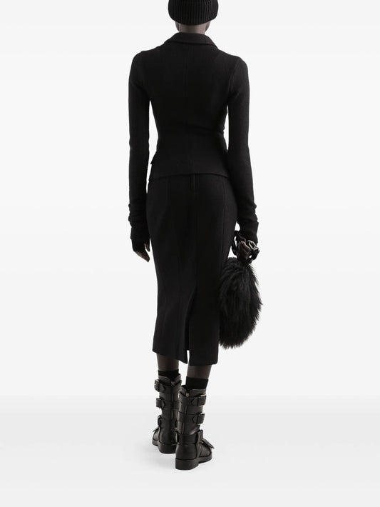 wool midi skirt
