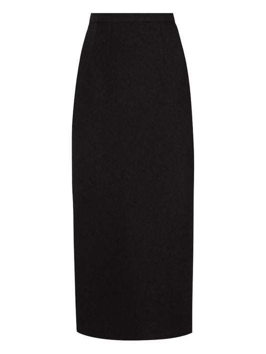 wool midi skirt