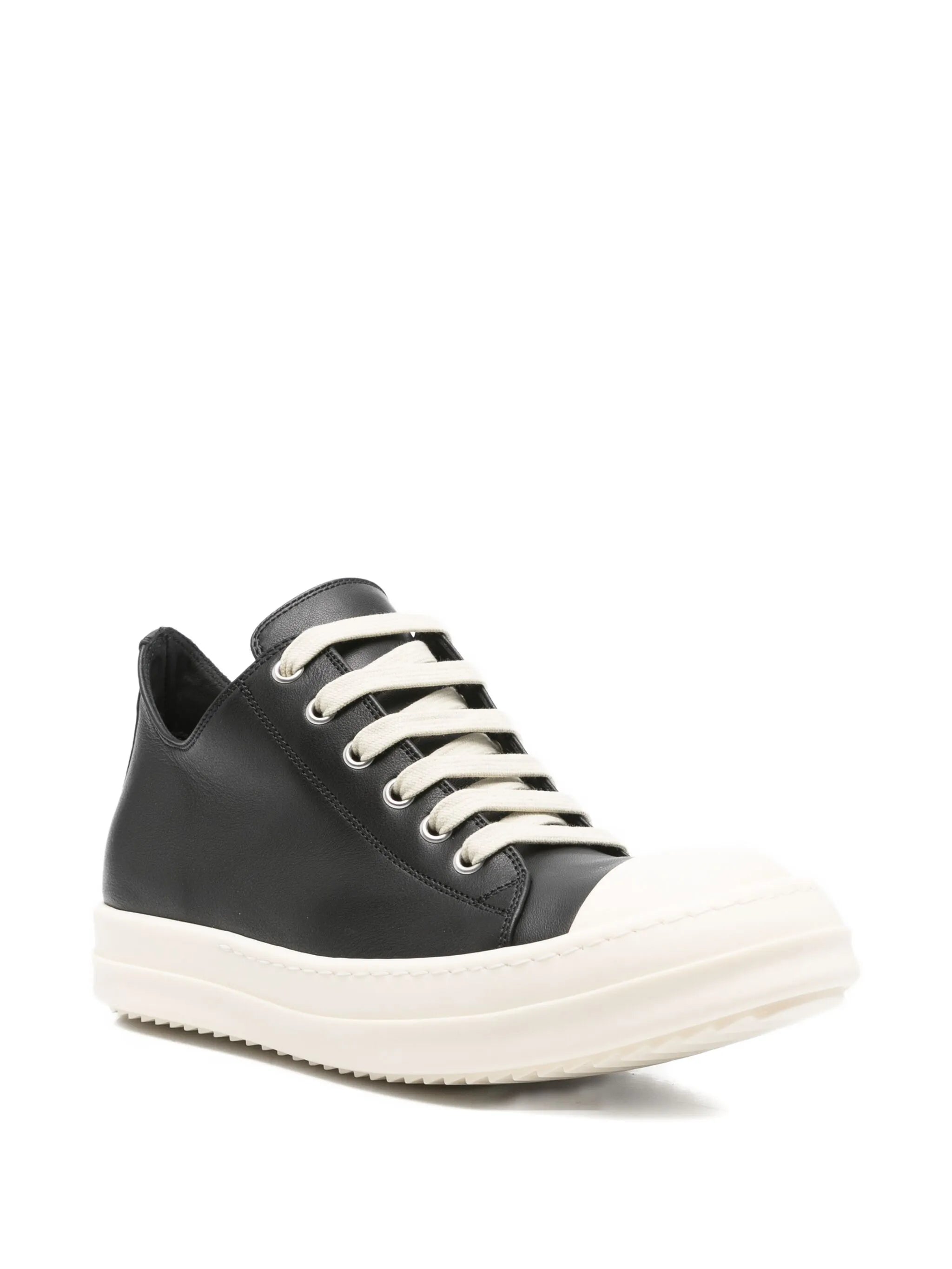 leather lace-up sneakers