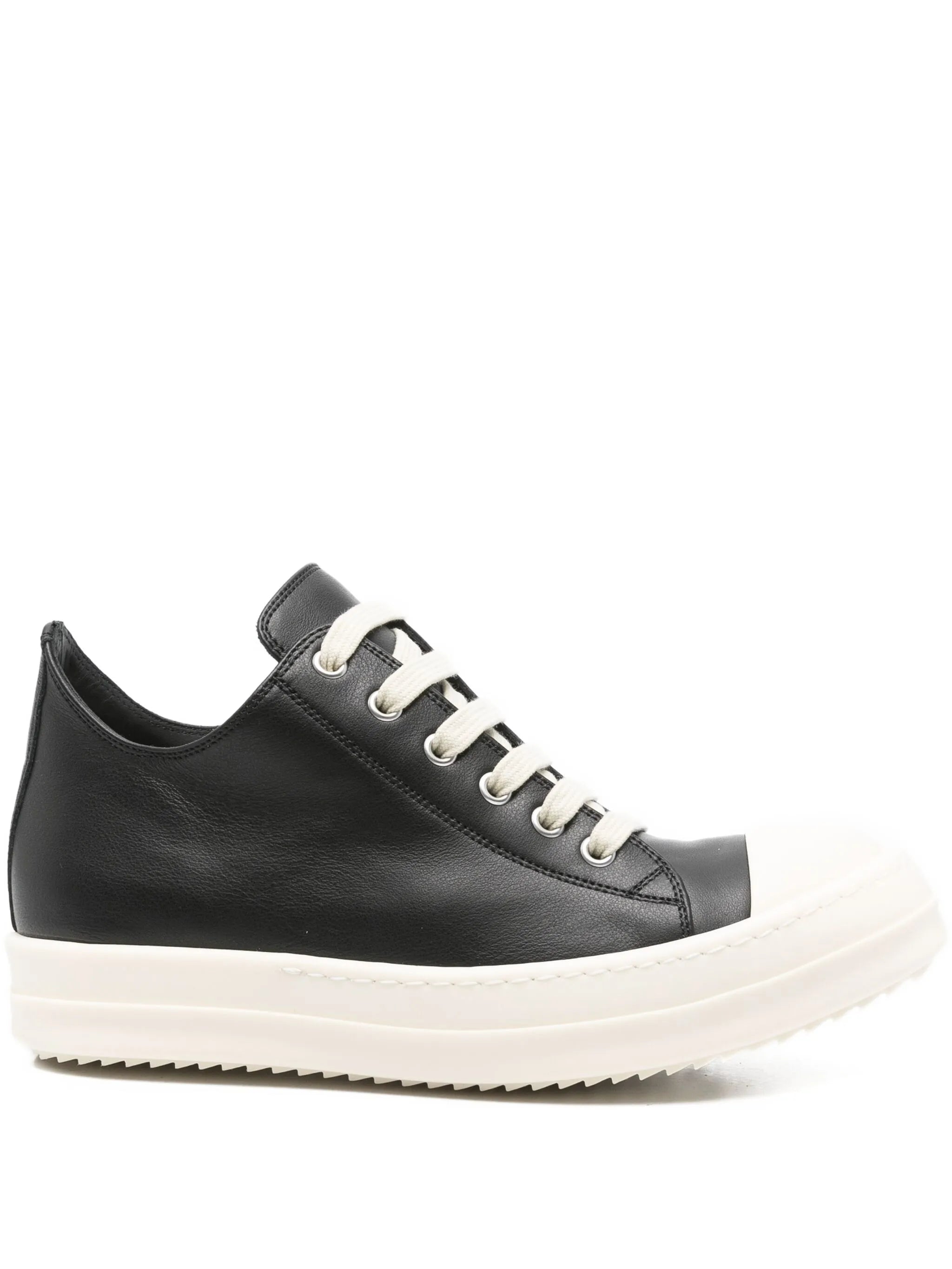 leather lace-up sneakers