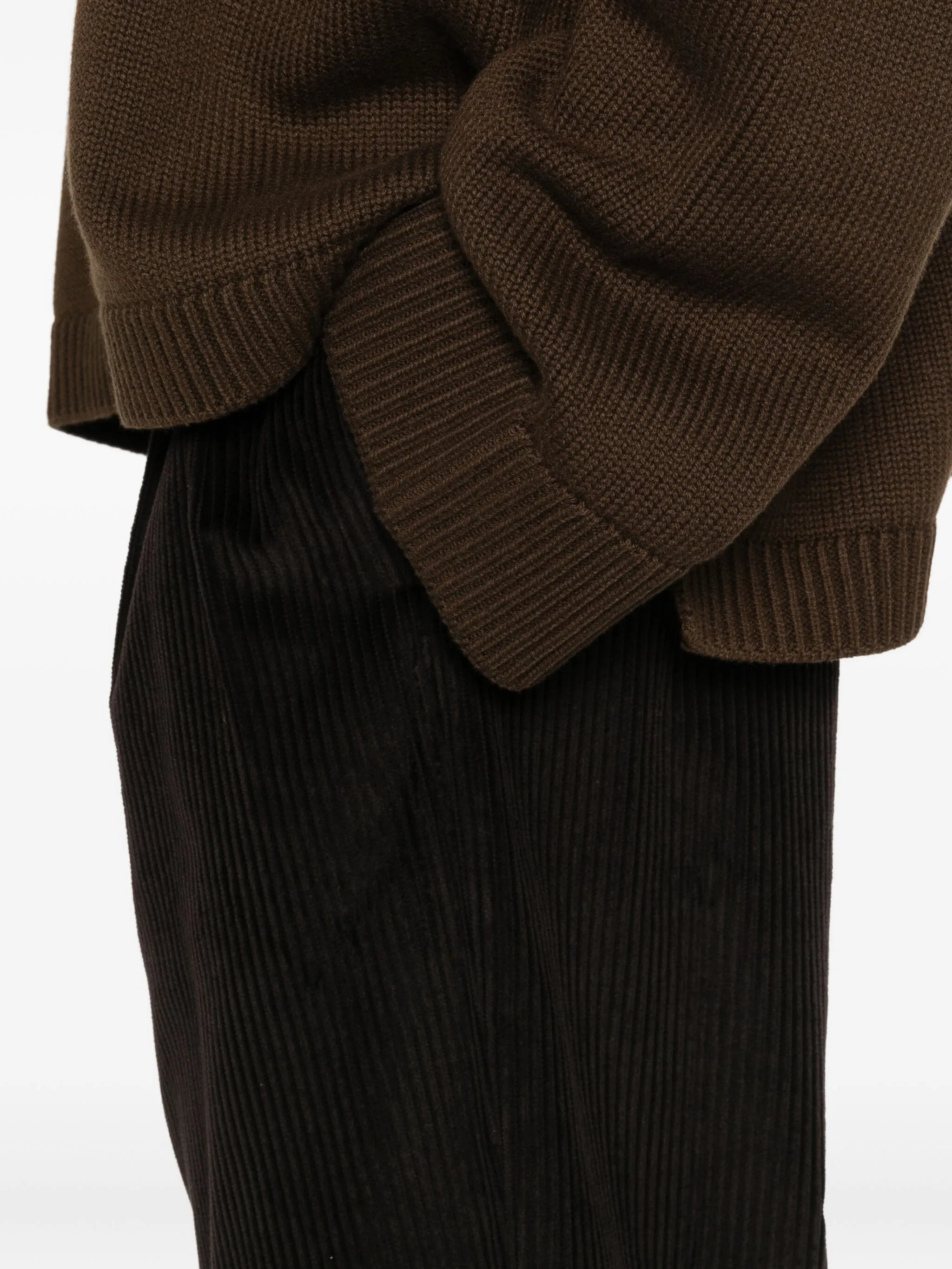 corduroy straight-leg trousers