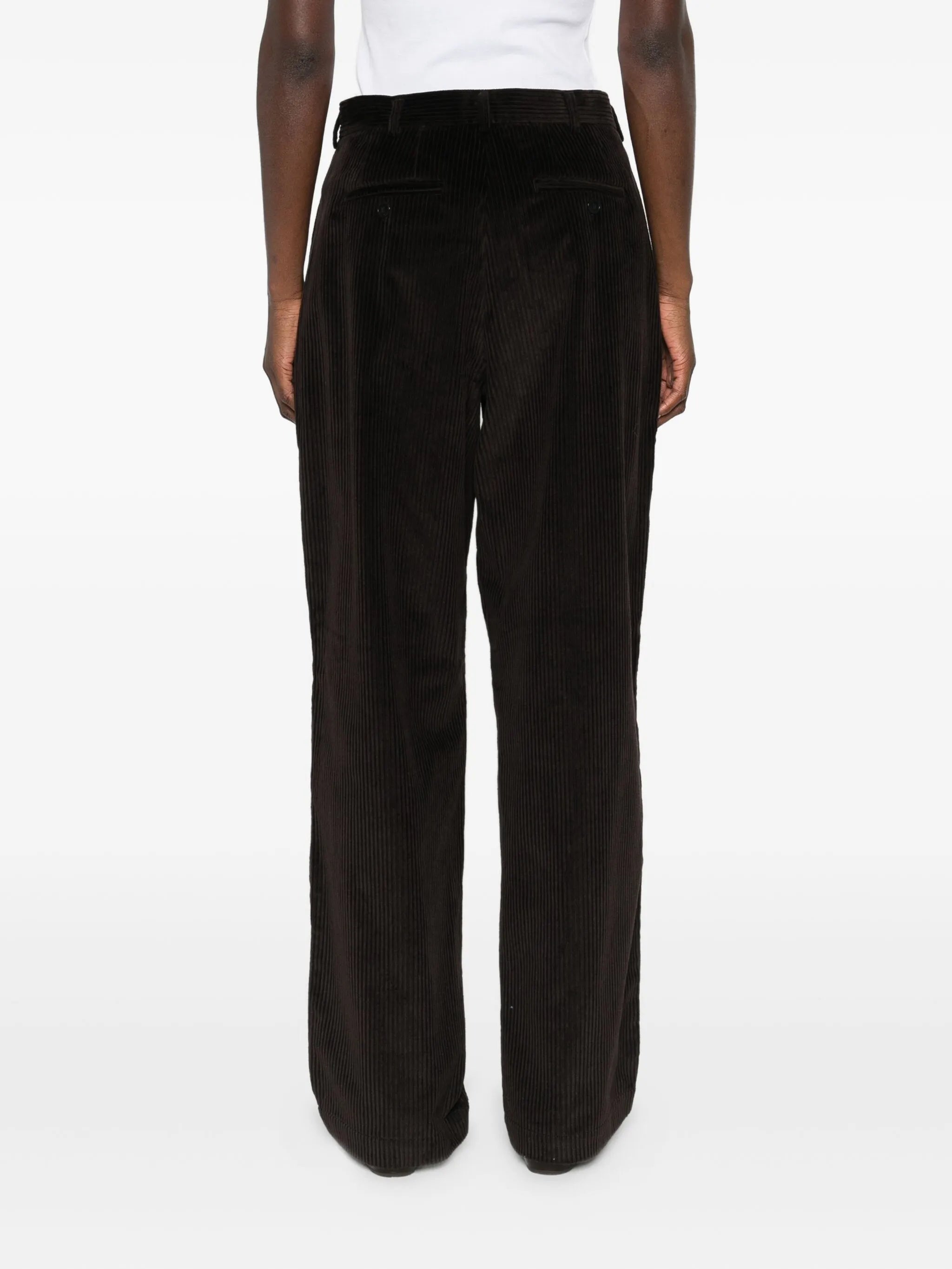 corduroy straight-leg trousers