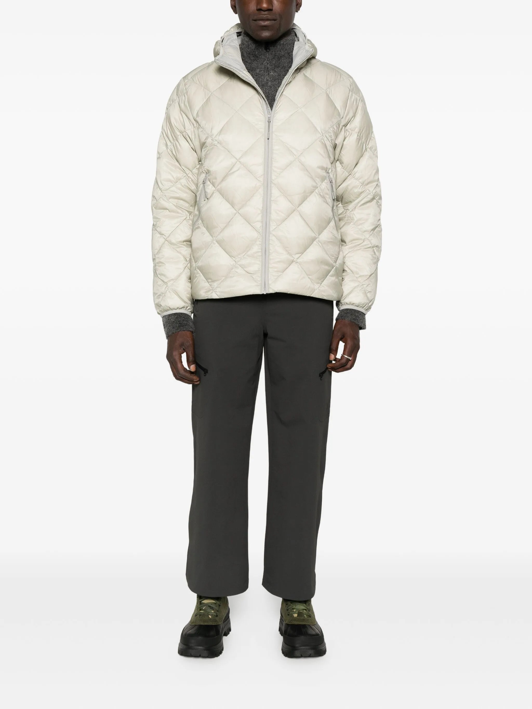hooded quilted jacket