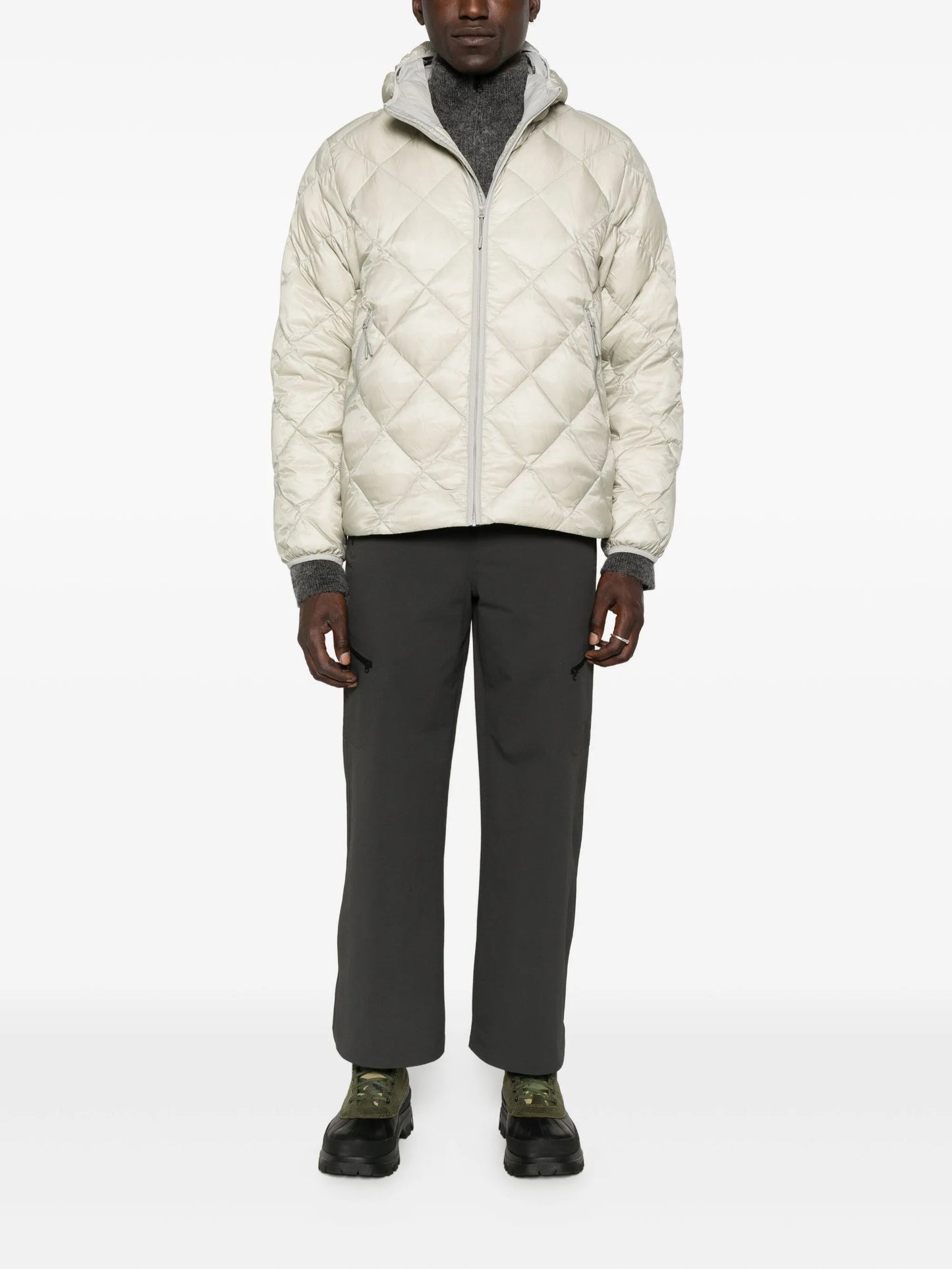 hooded quilted jacket