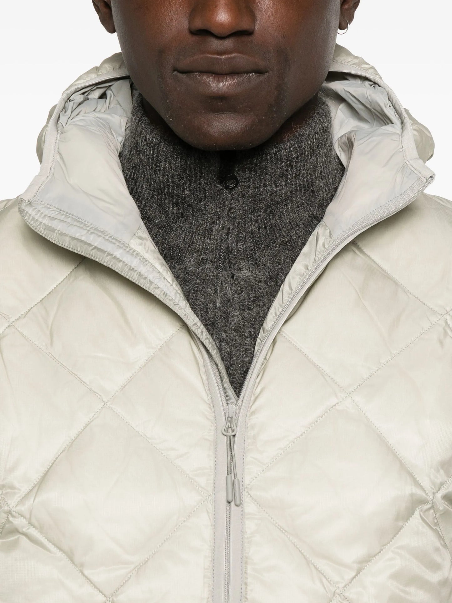 hooded quilted jacket