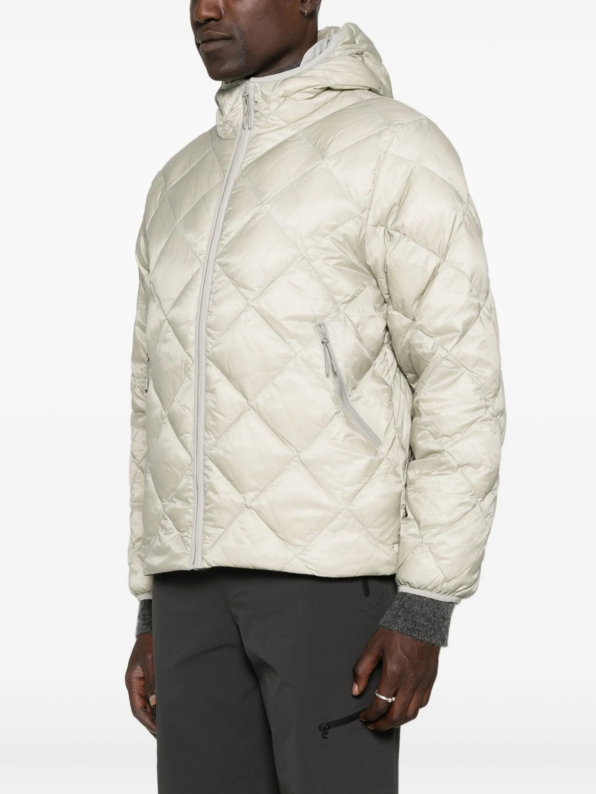 hooded quilted jacket