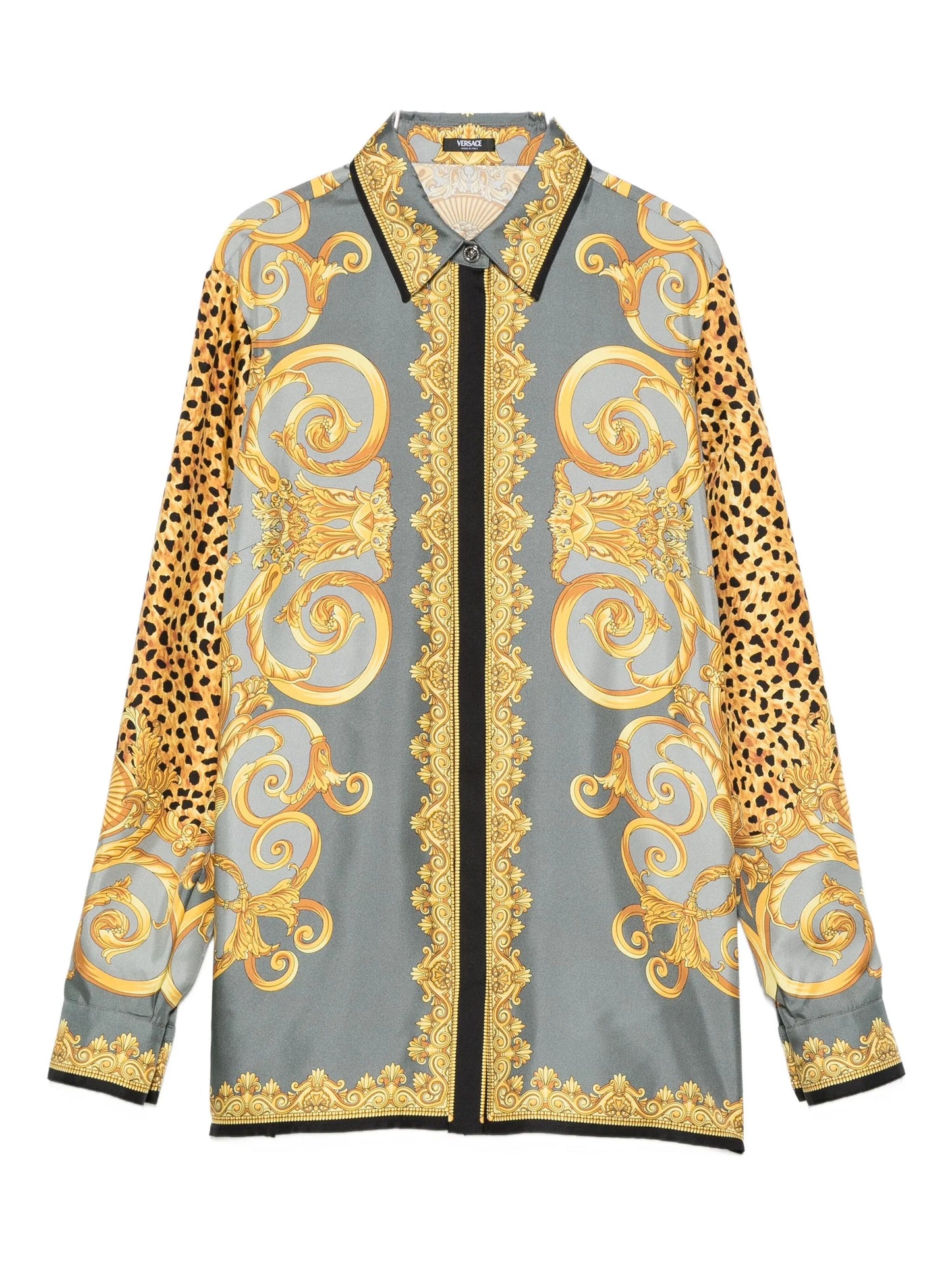 Cheetah Foulard-print silk shirt