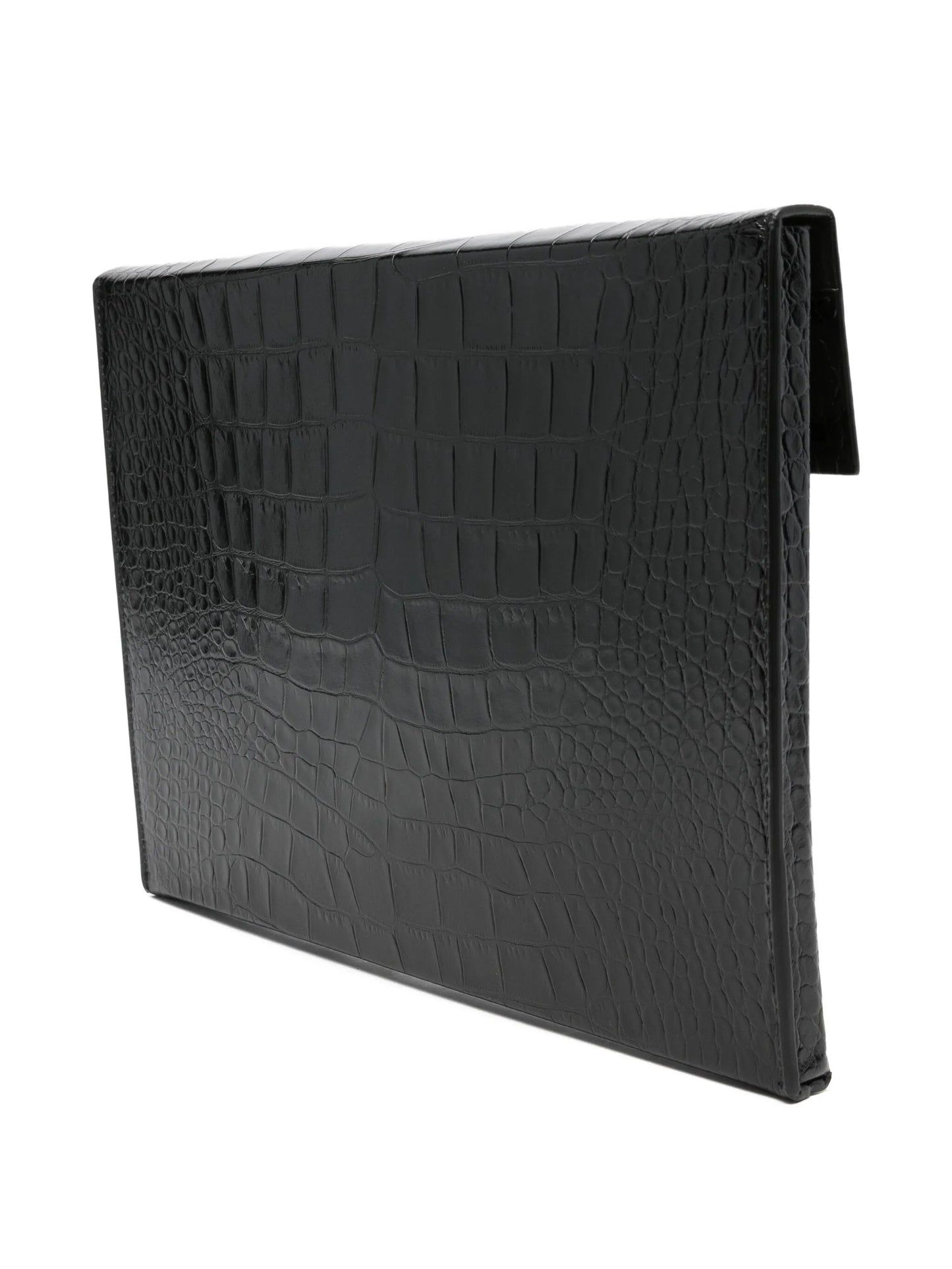 crocodile-pattern flap portfolio
